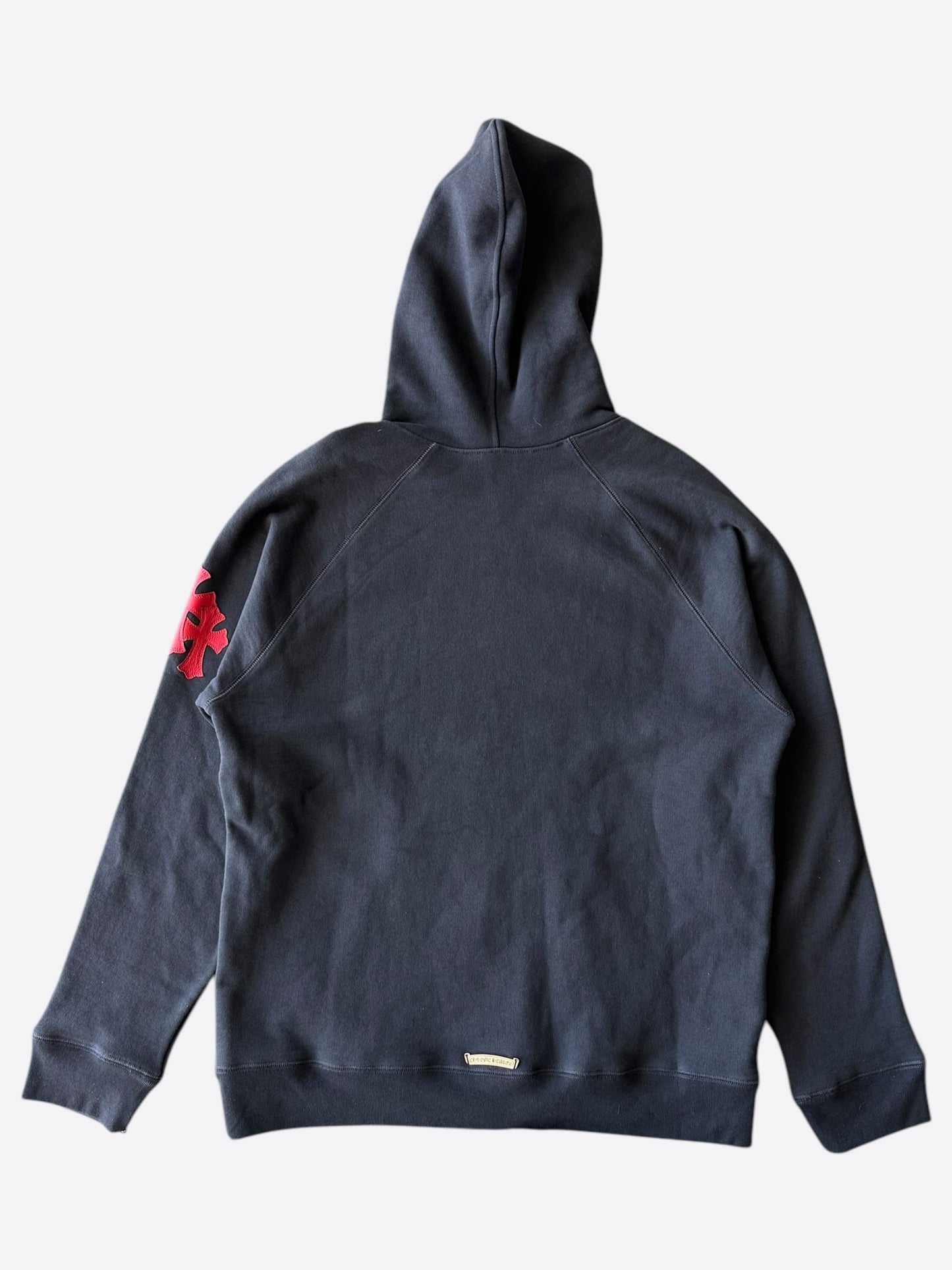 Chrome Hearts Navy & Red Triple Cross Patch Paper Jam Hoodie