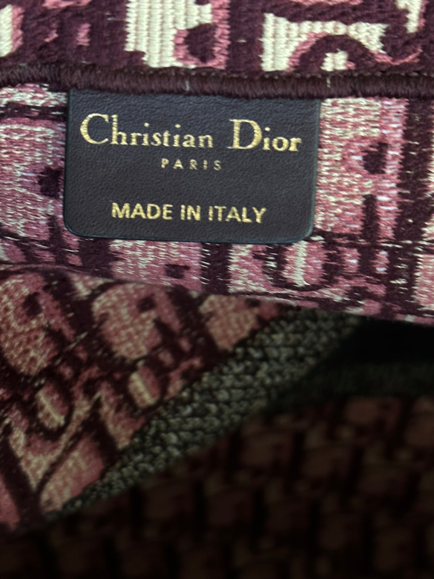 Dior Beige & Red Oblique Large Book Tote