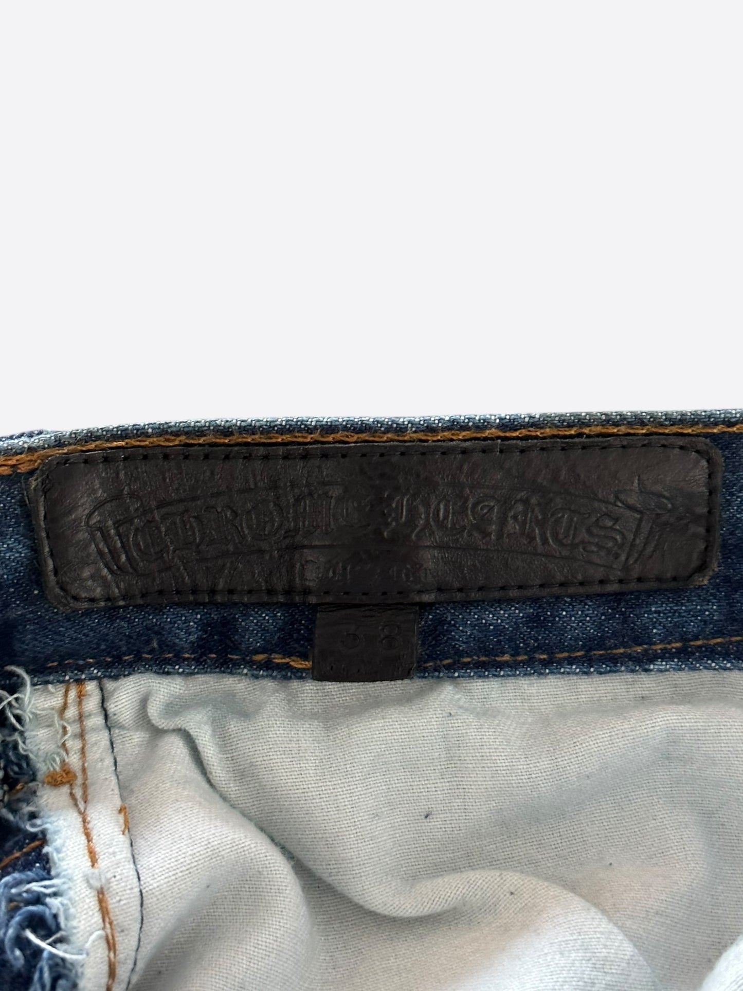 Chrome Hearts Levis Blue & Black Cross Patch Jeans