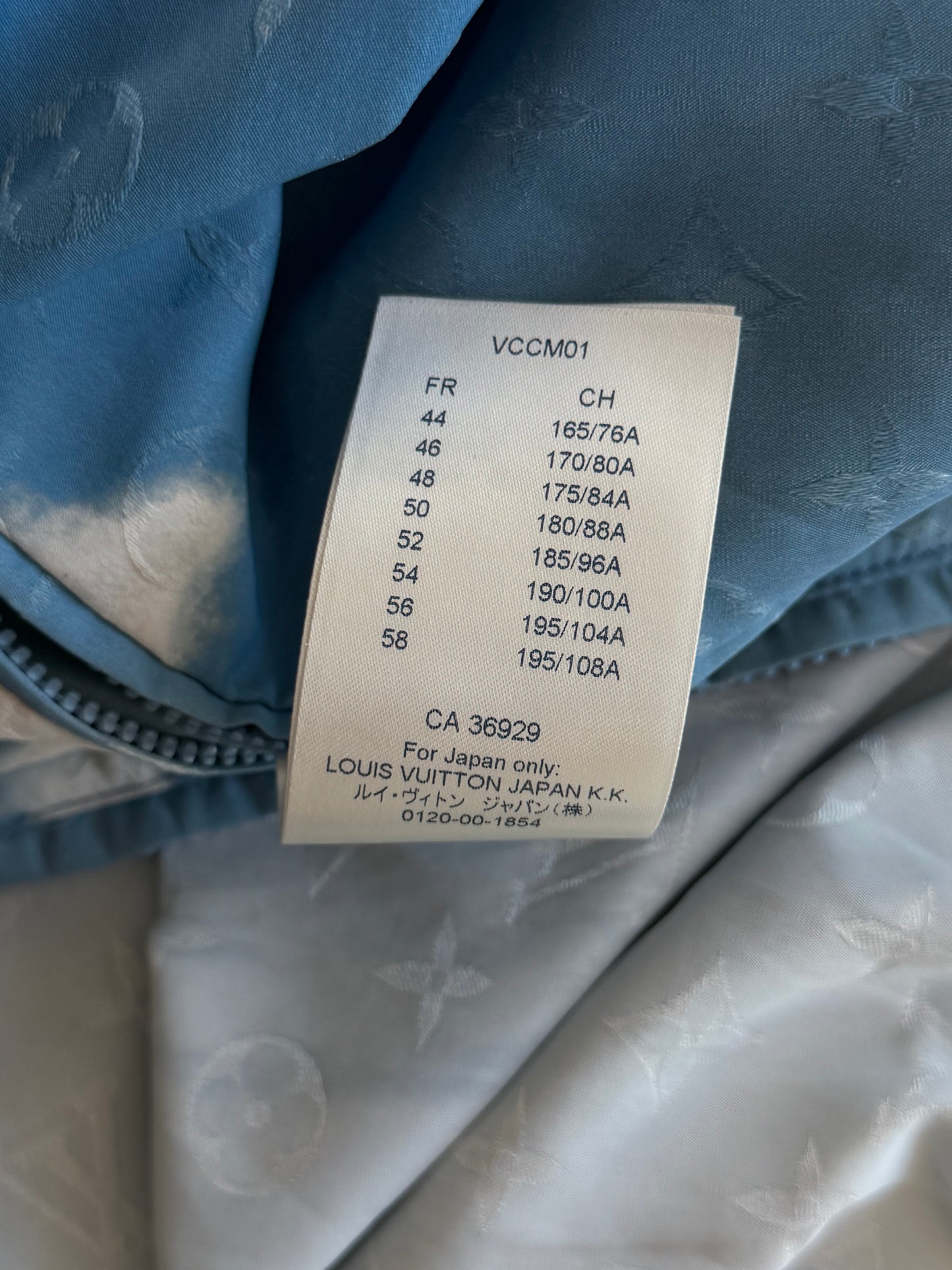 Louis Vuitton Blue Cloud Monogram Windbreaker