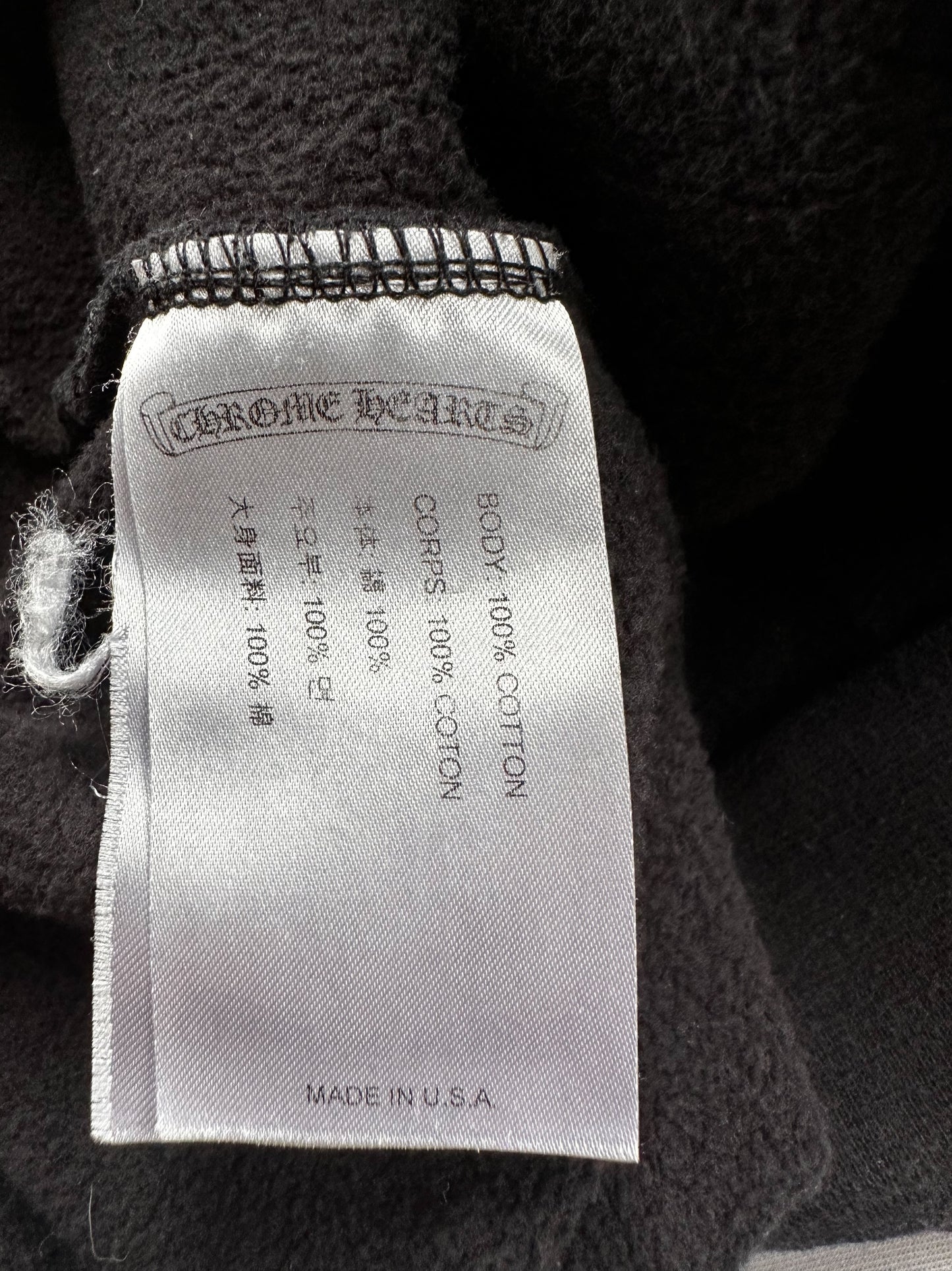 Chrome Hearts Black & White Horseshoe Logo Hoodie