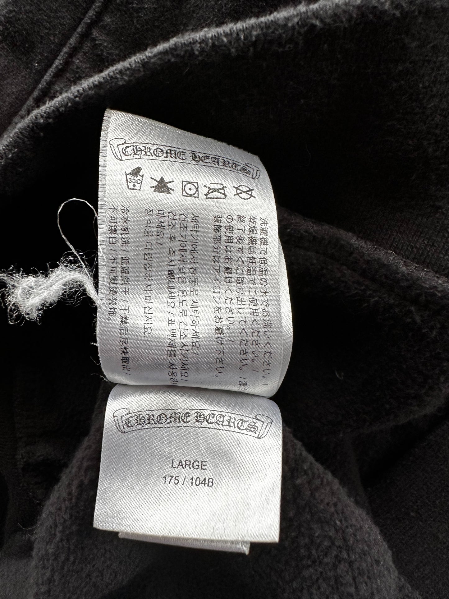 Chrome Hearts Black & White Horseshoe Logo Hoodie
