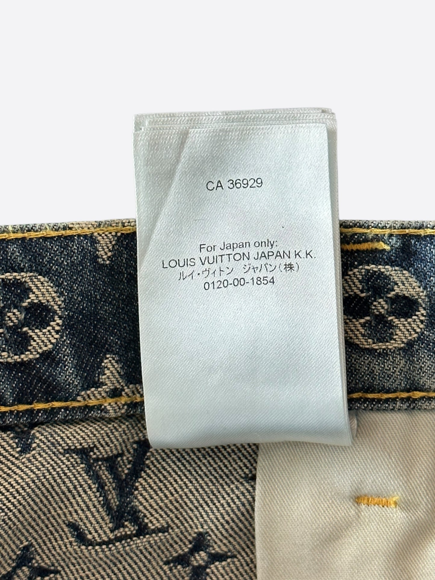 Louis Vuitton Blue & White Monogram Tailored Jeans