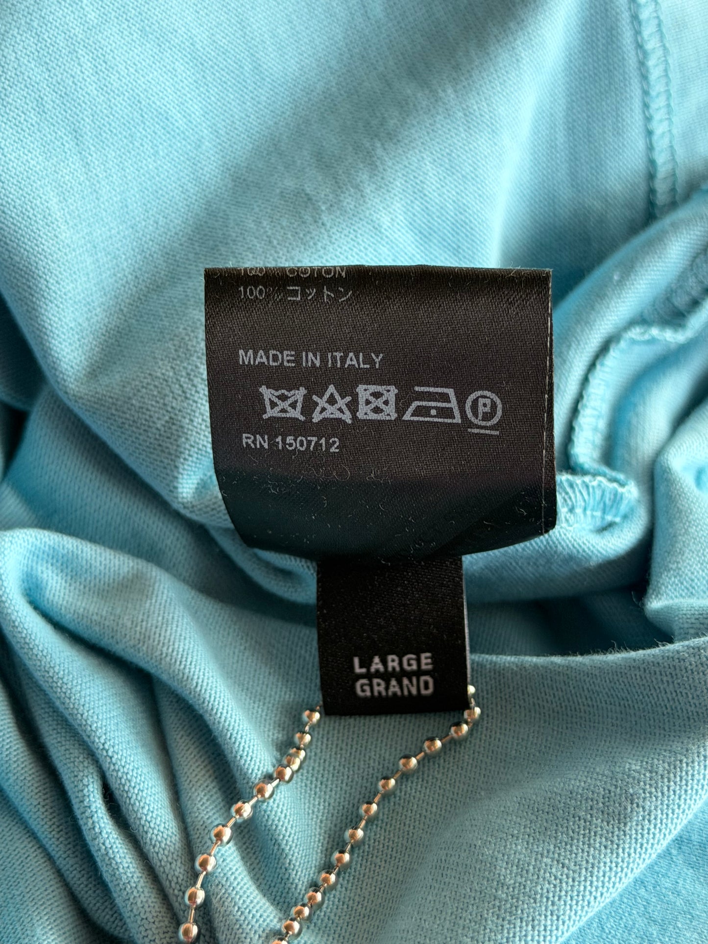 Amiri Blue Staggered Logo T-Shirt
