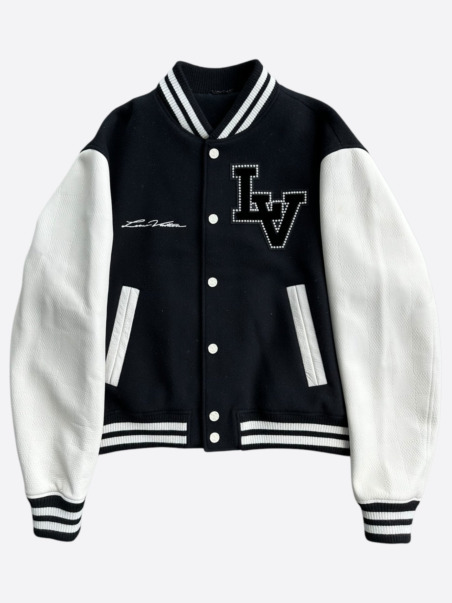 Louis Vuitton Black & White Logo Varsity