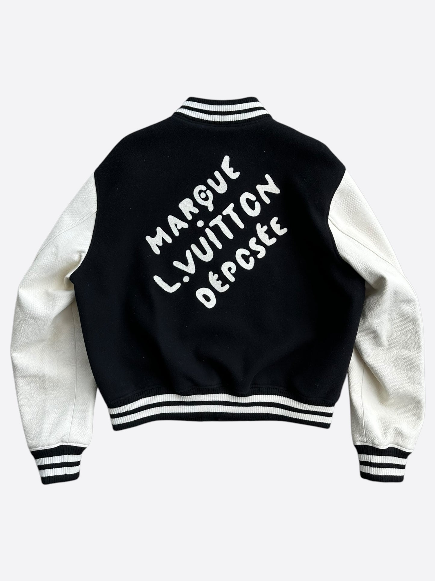 Louis Vuitton Black & White Logo Varsity