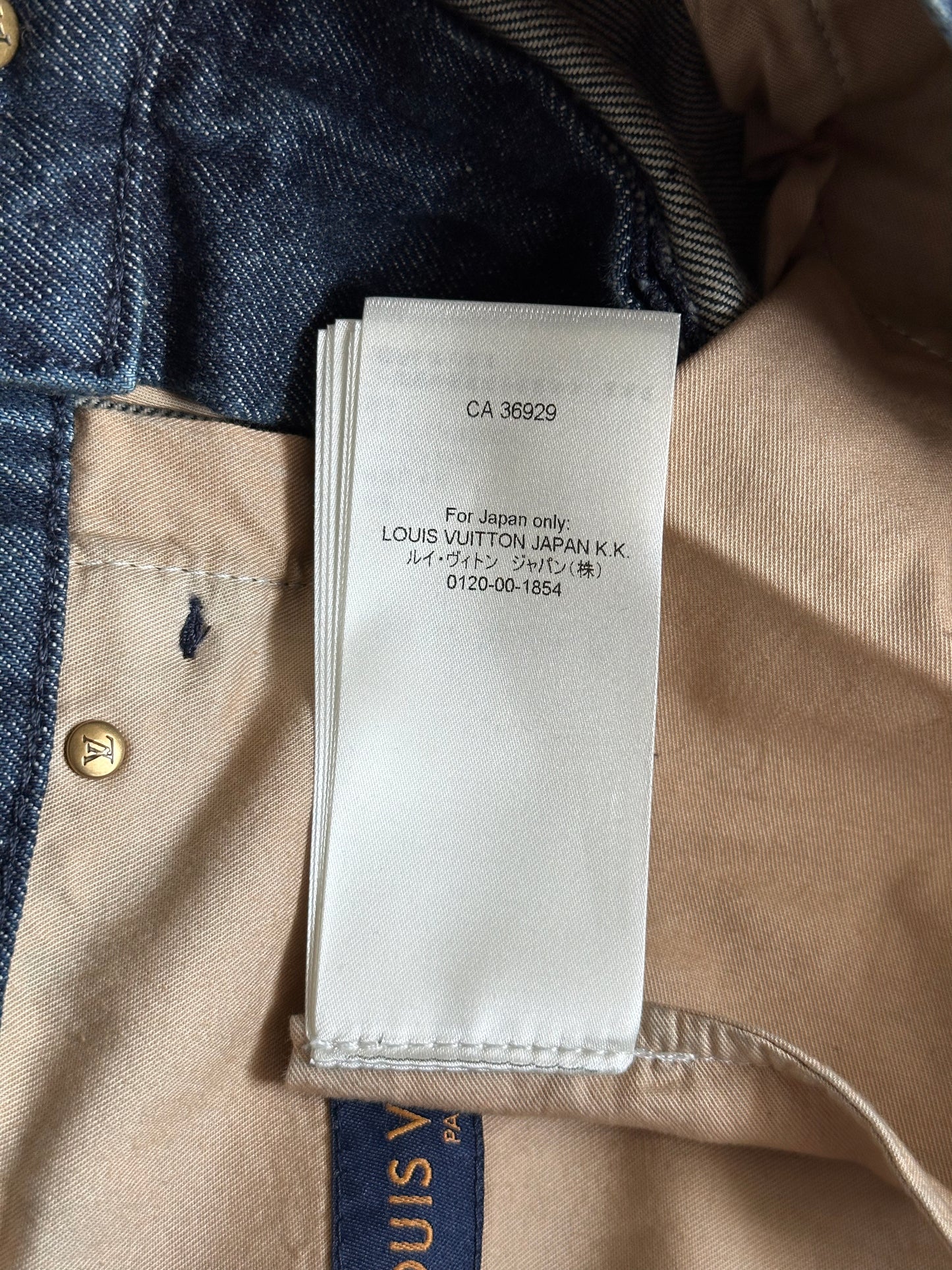 Louis Vuitton Blue Monogram Carpenter Denim Shorts