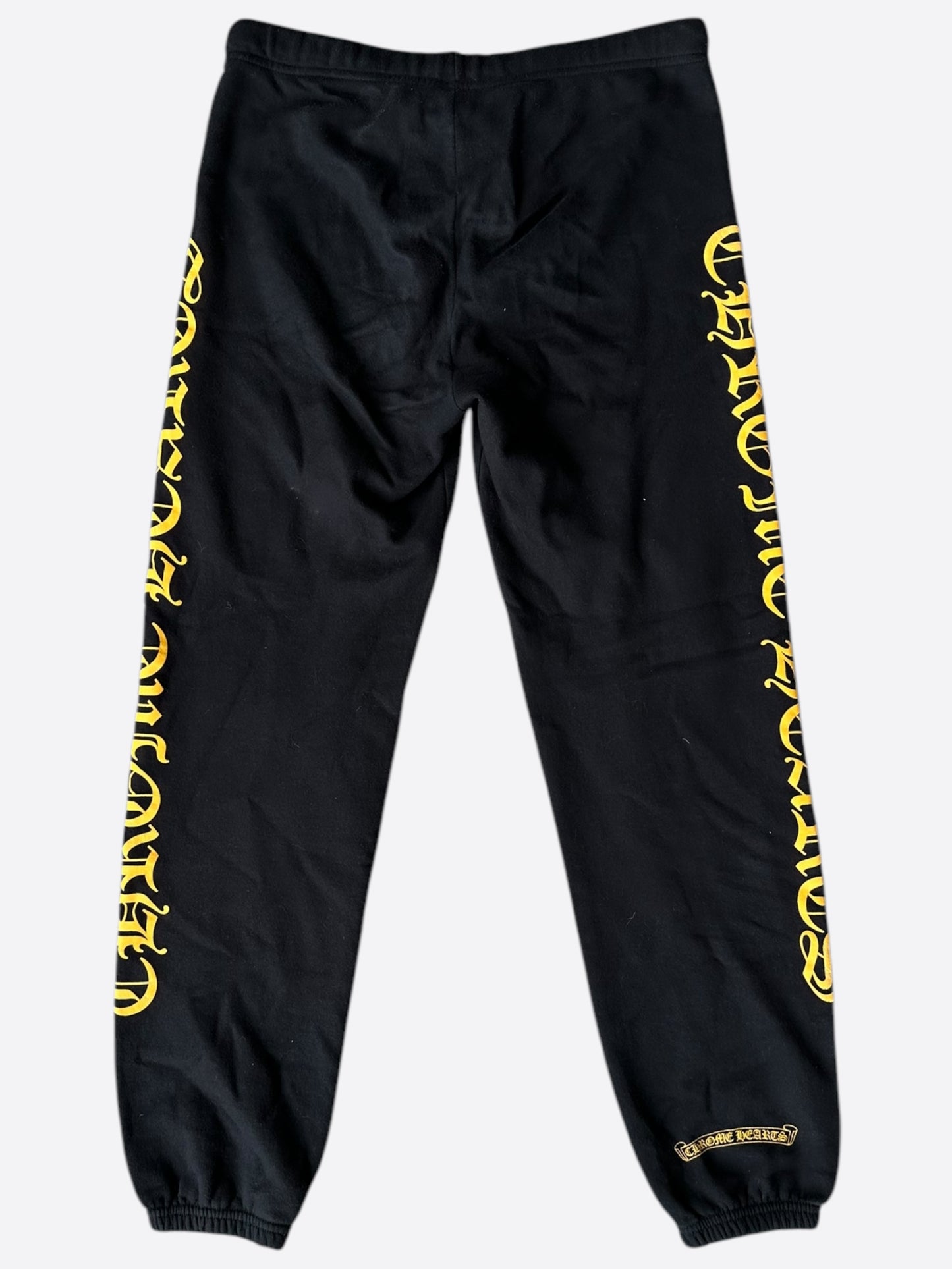 Chrome Hearts Black & Yellow Script Sweatpants