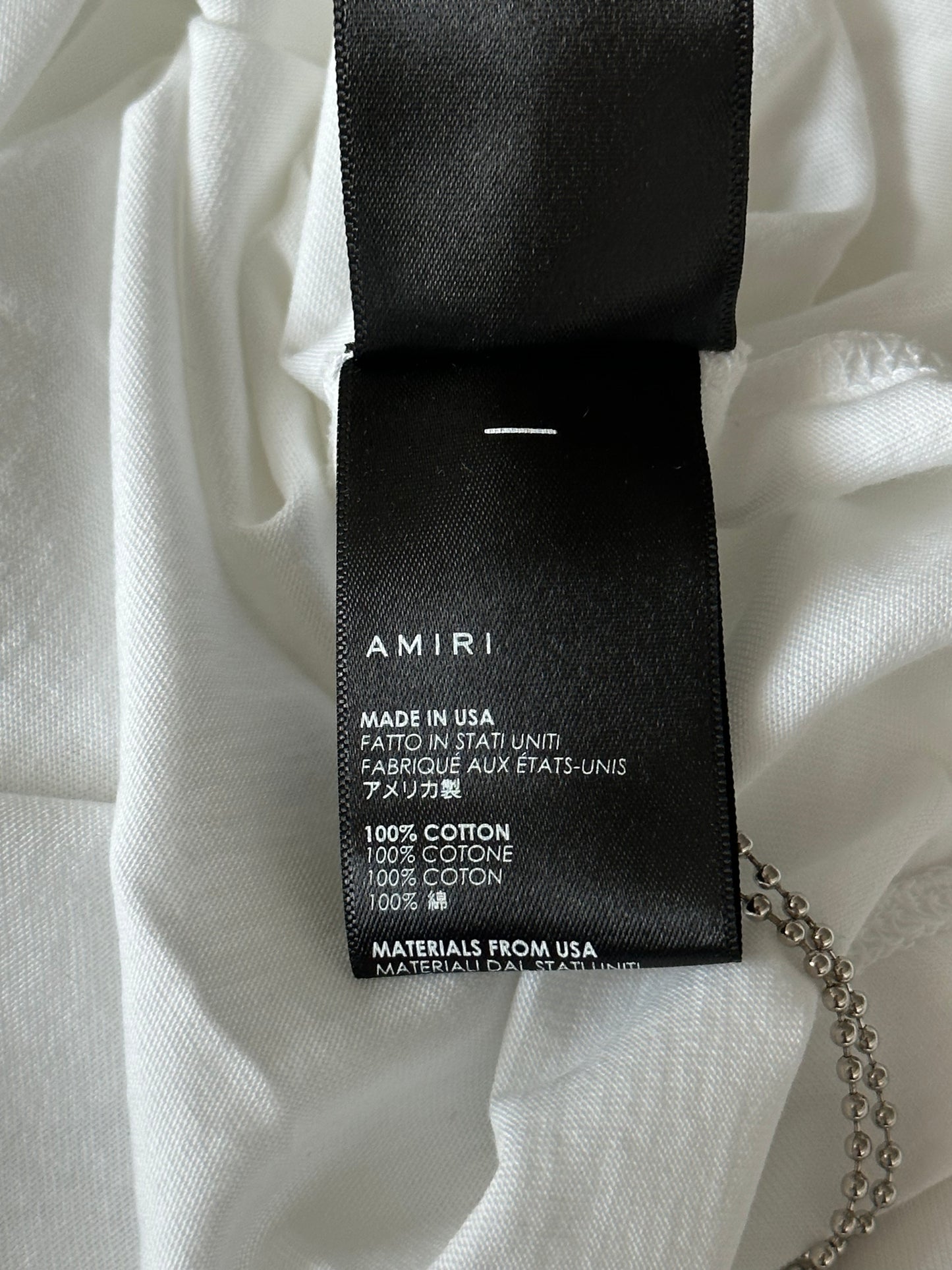 Amiri White Rainbow Beverly Hills T-Shirt