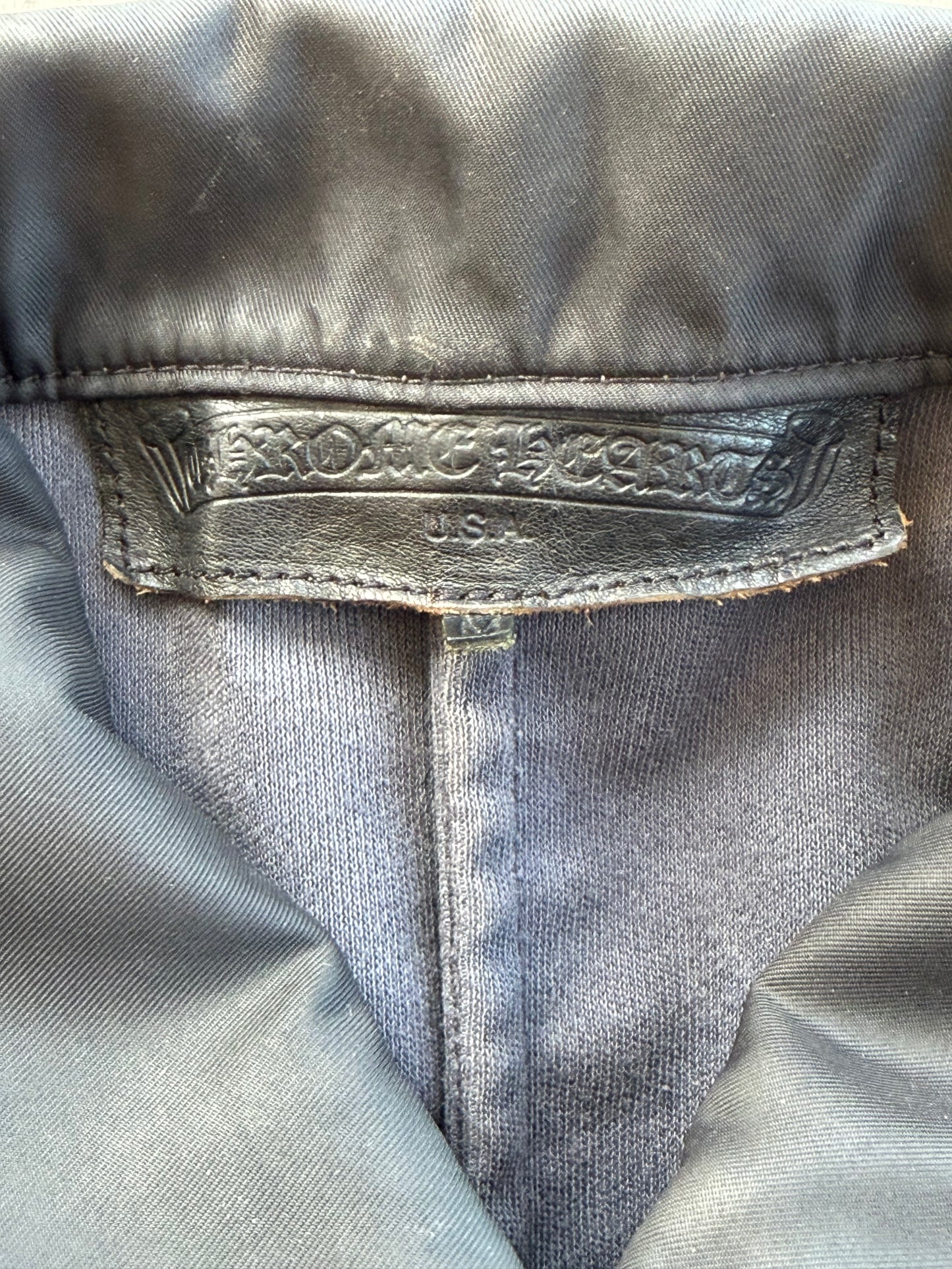 Chrome Hearts Black Cemetery Cross Patch Nylon Trucker Jacket