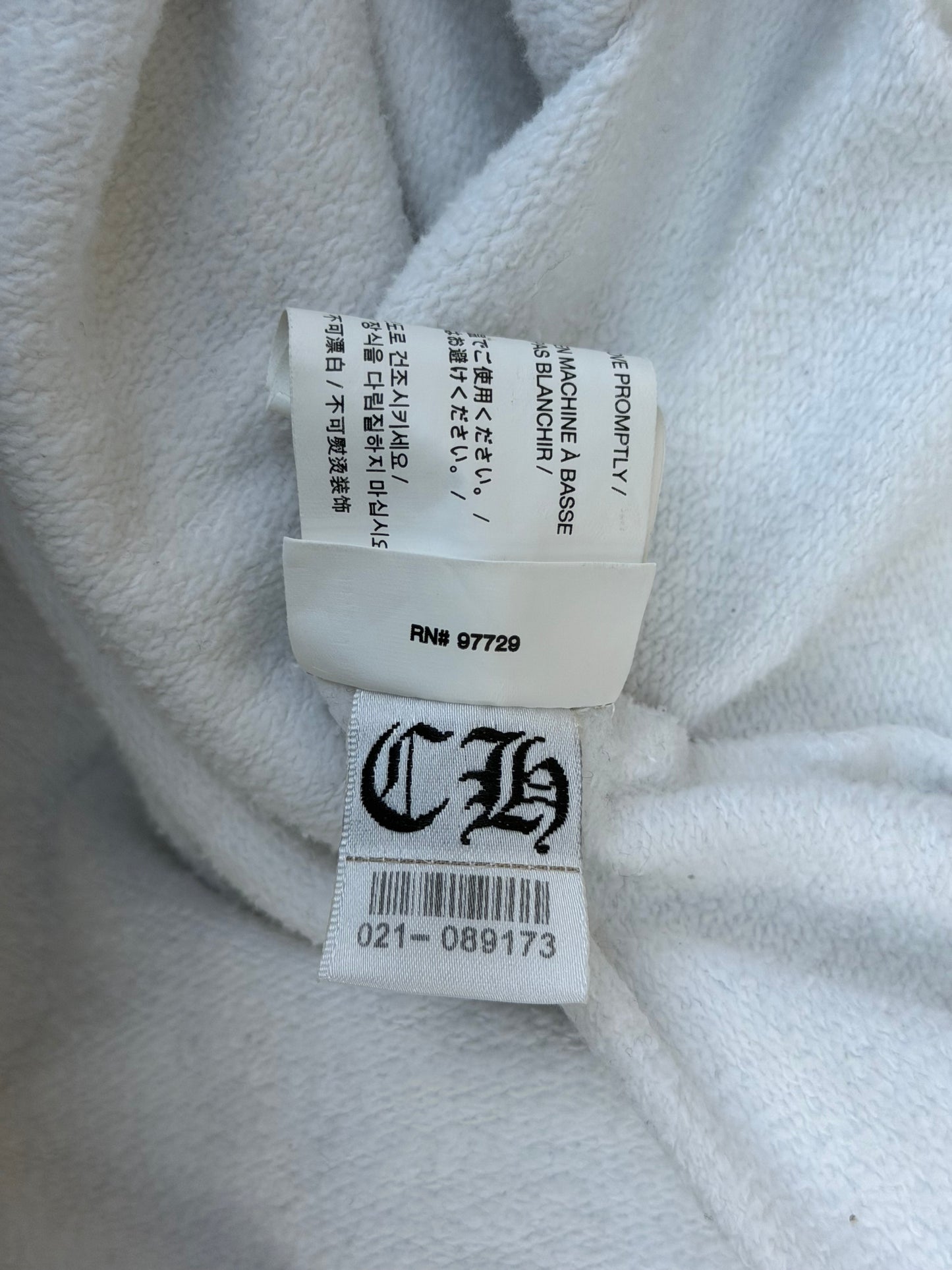 Chrome Hearts White & Black Embroidered Patch Hoodie