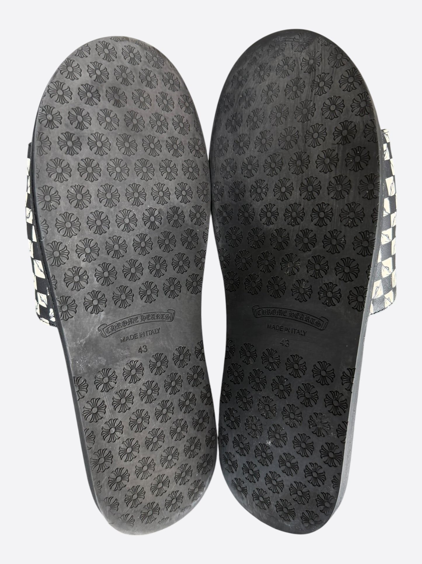 Chrome Hearts Matty Boy Checkered 99 Eyez Chomper Slides