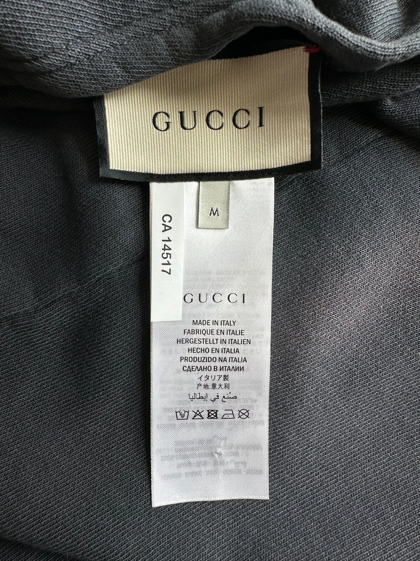 Gucci Black Bleach Tie-Dye Logo Hoodie