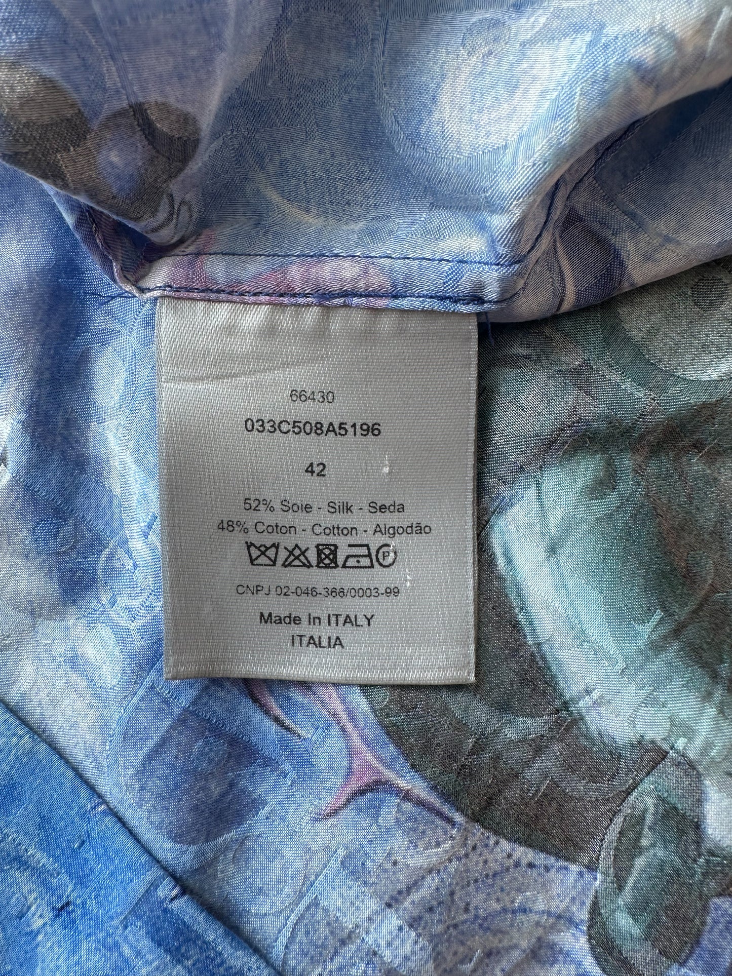 Dior Kenny Scharf Blue Oblique Button Up Shirt