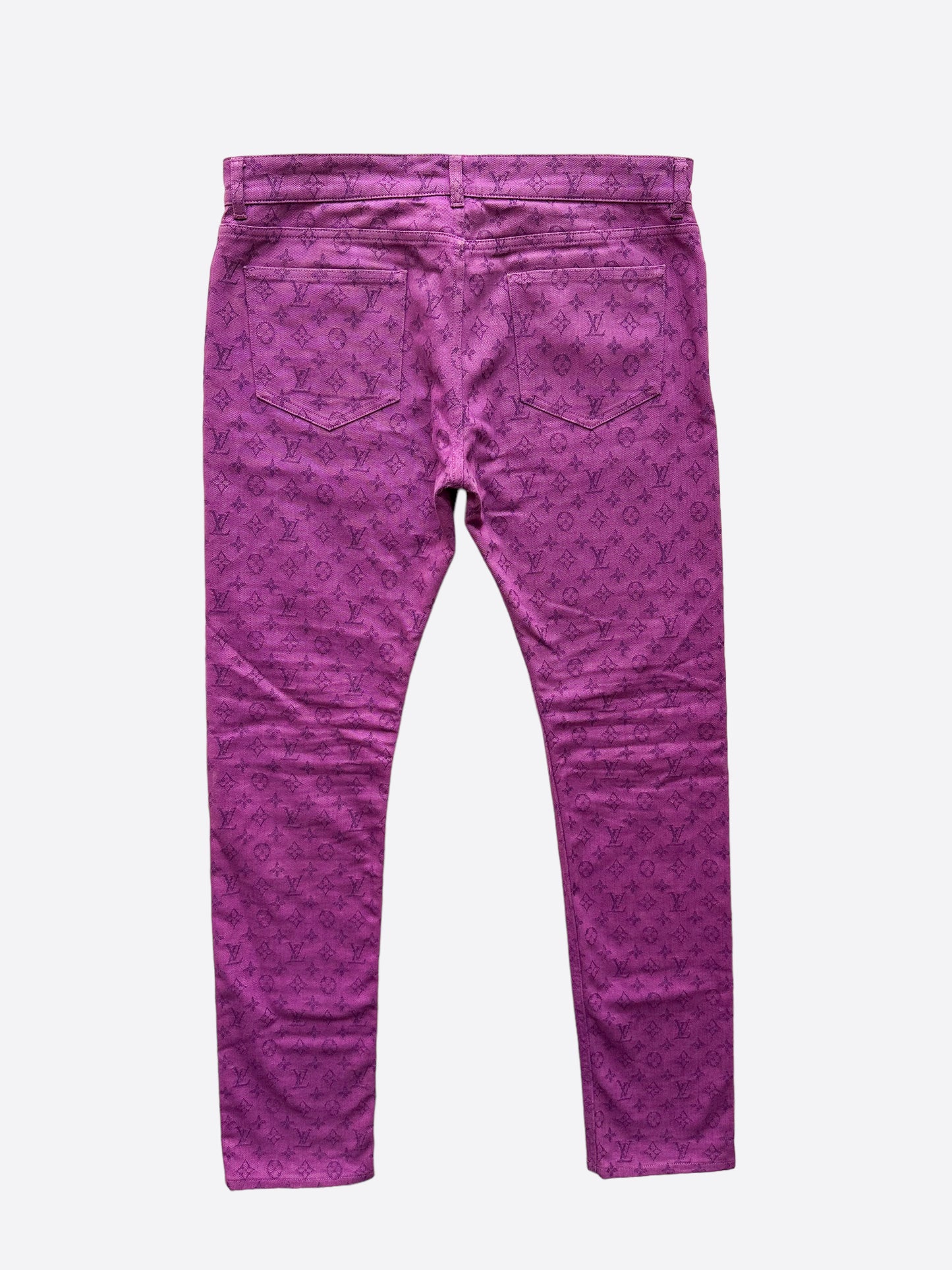 Louis Vuitton Purple Monogram Slim Jeans