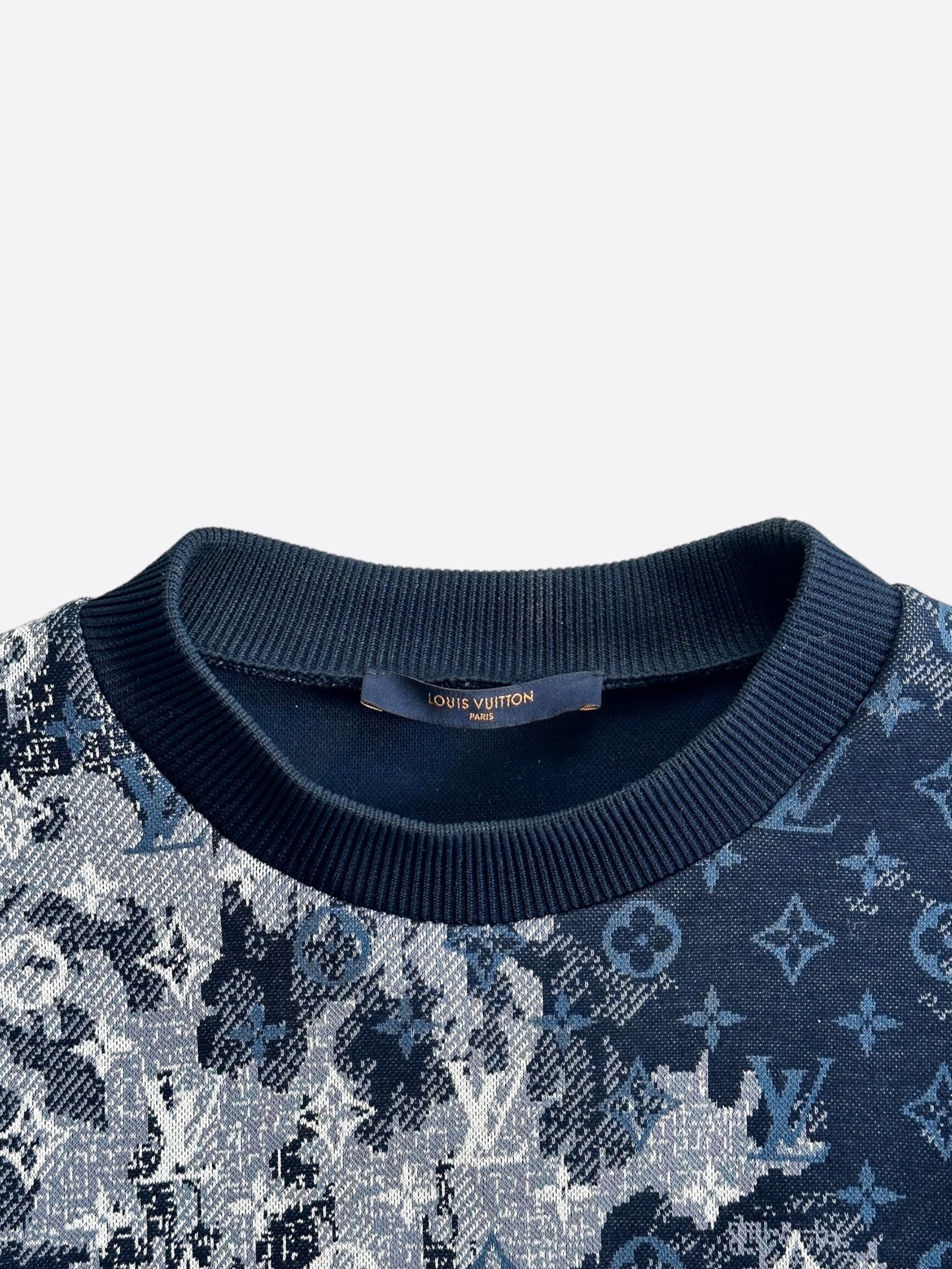 Louis Vuitton Blue Tapestry Monogram Sweater