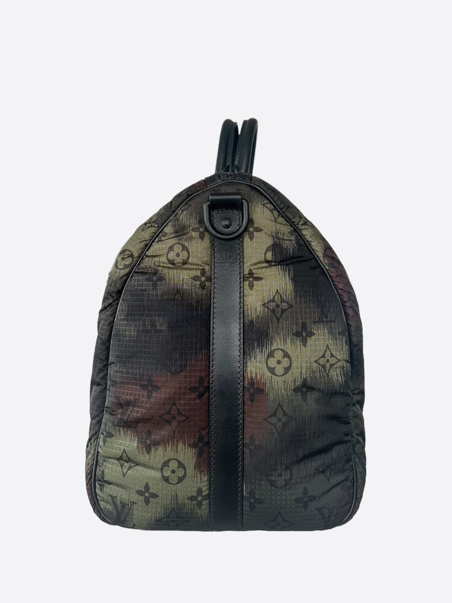 Louis Vuitton Green Camouflage Monogram Nylon Keepall 50