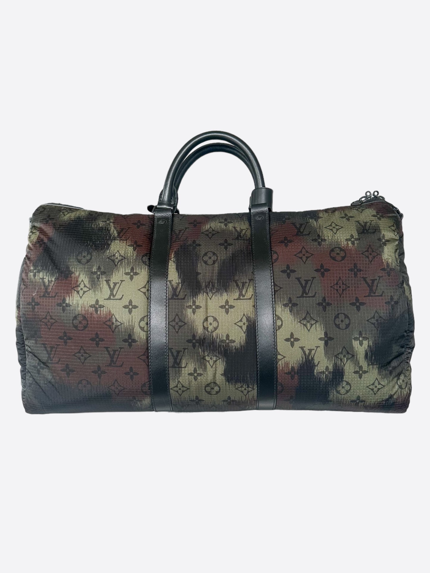 Louis Vuitton Green Camouflage Monogram Nylon Keepall 50