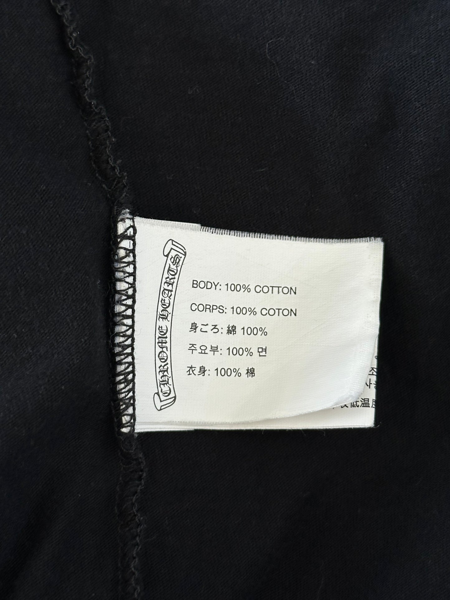 Chrome Hearts Black & Red Staff Horseshoe Logo Longsleeve T-Shirt