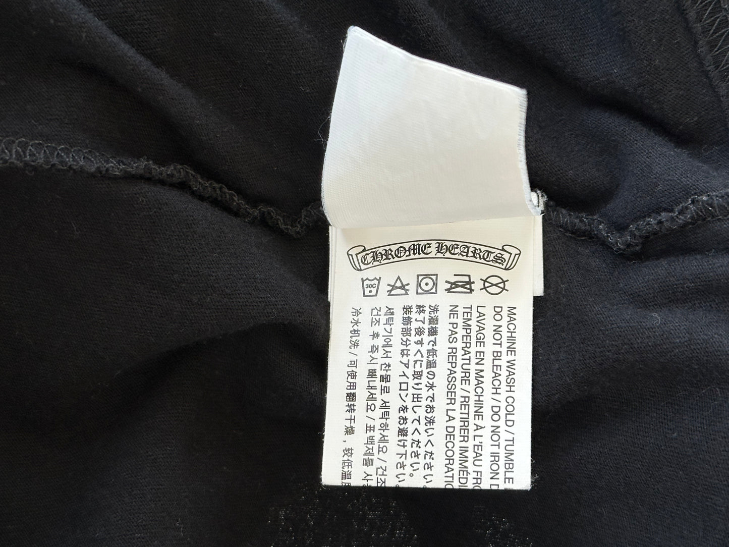 Chrome Hearts Black & Red Staff Horseshoe Logo Longsleeve T-Shirt