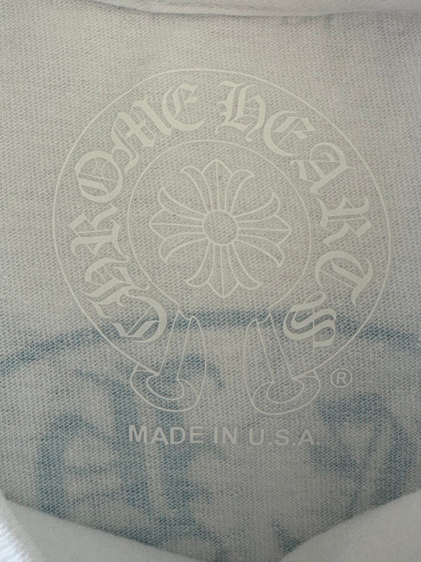 Chrome Hearts White & Blue Horseshoe Logo Longsleeve Kids's T-Shirt