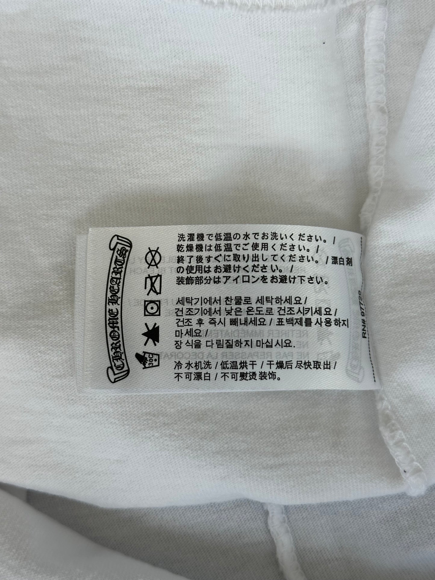 Chrome Hearts White & Blue Horseshoe Logo Longsleeve Kids's T-Shirt