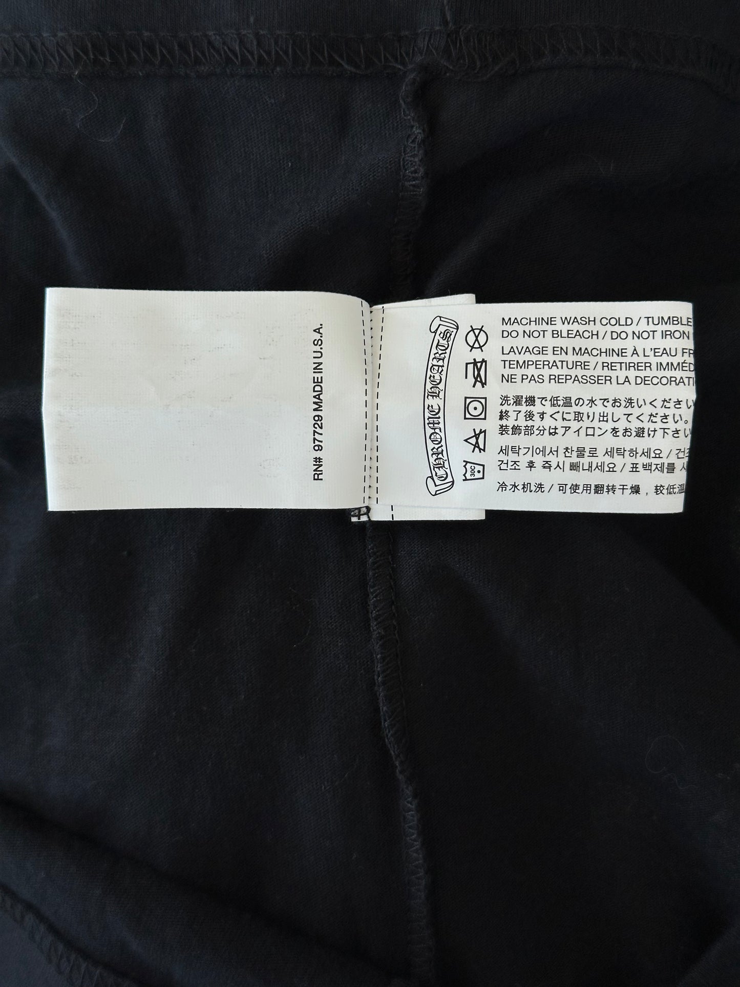 Chrome Hearts Black & Silver Staff Horseshoe Logo Longsleeve T-Shirt