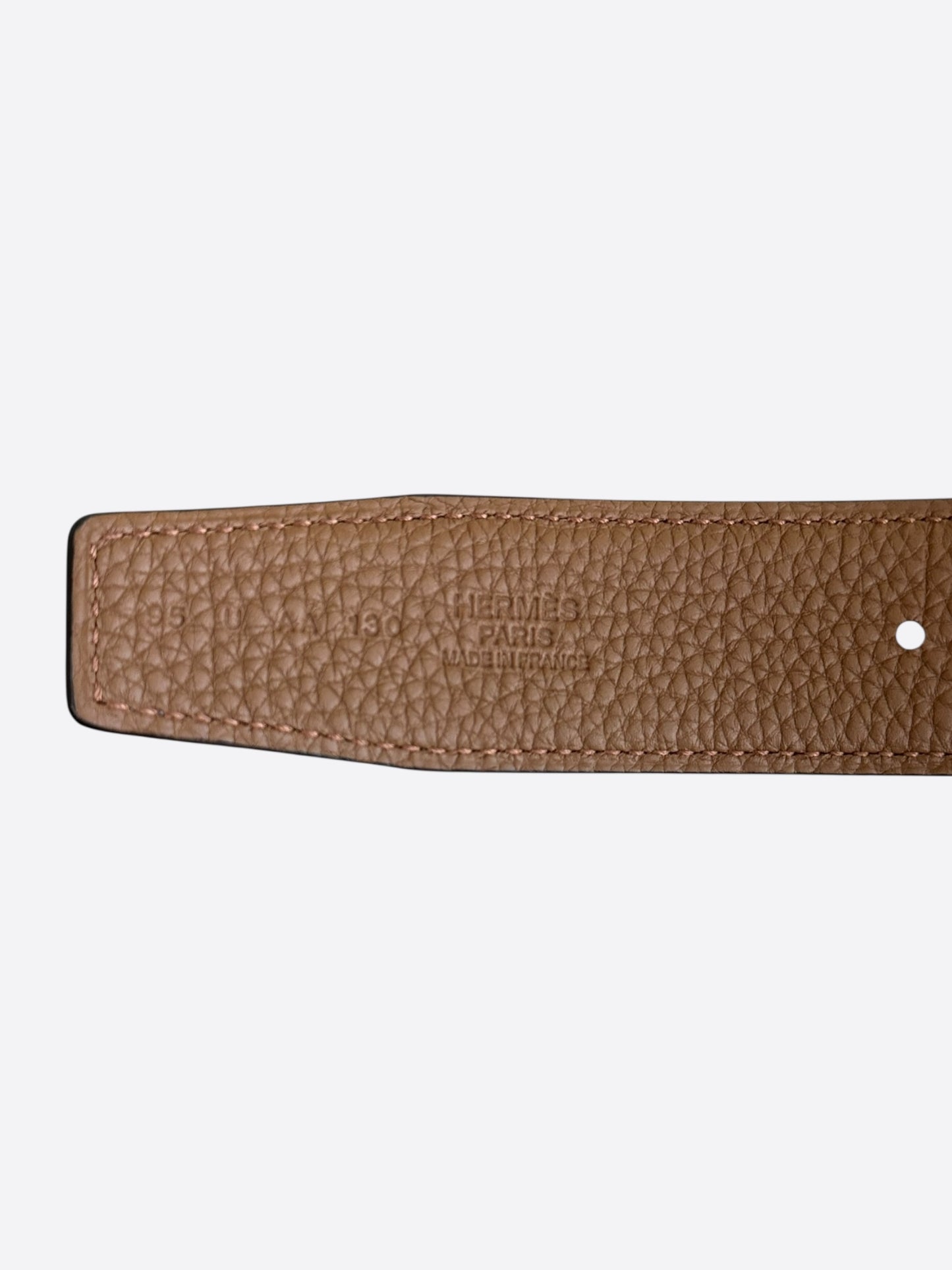 Hermès Black & Gold Constance Reversible Belt