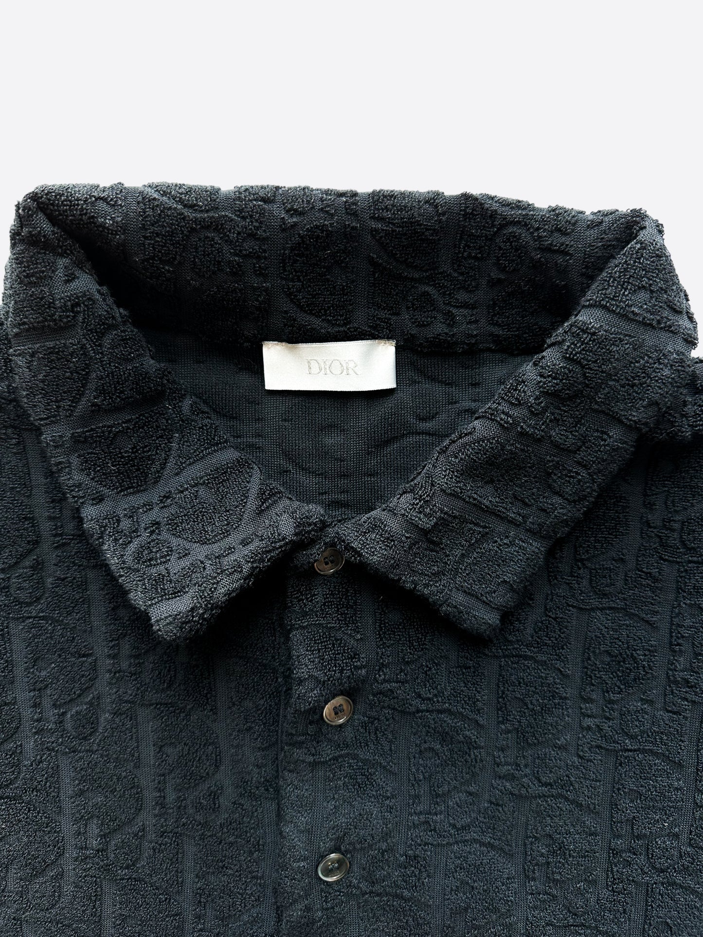 Dior Navy Oblique Towel Polo T-Shirt