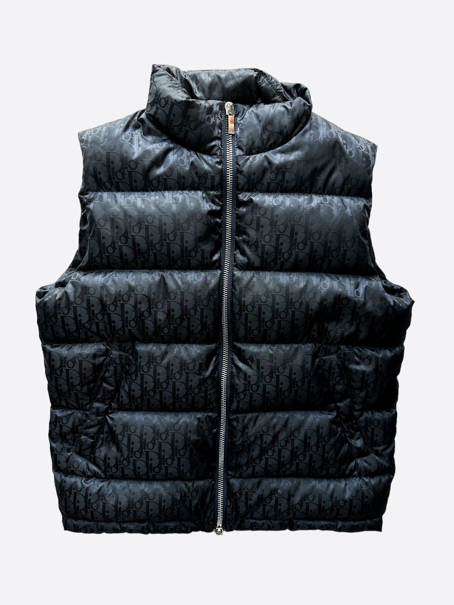 Dior Black Oblique Puffer Vest