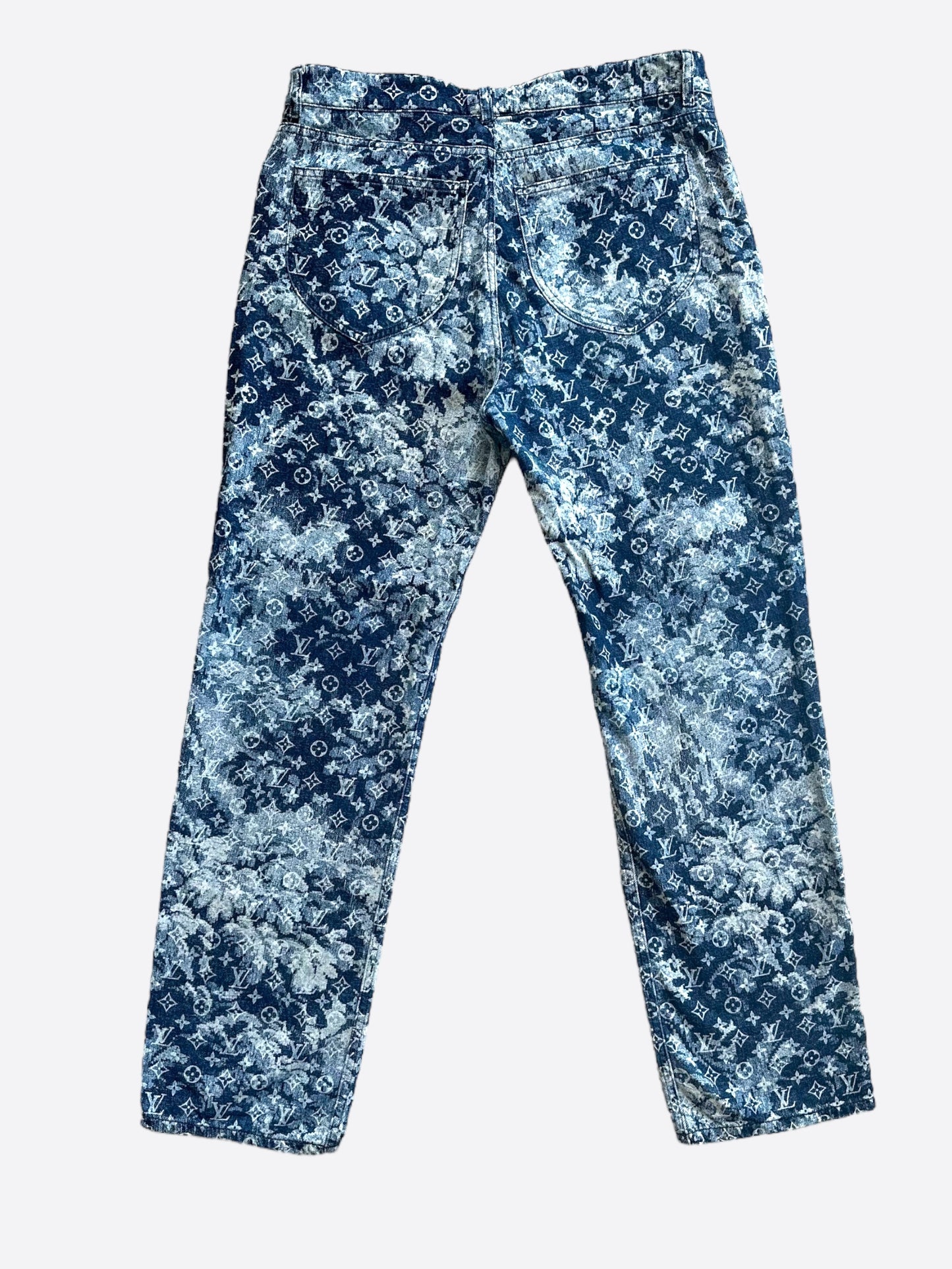 Louis Vuitton Blue Tapestry Monogram Jeans