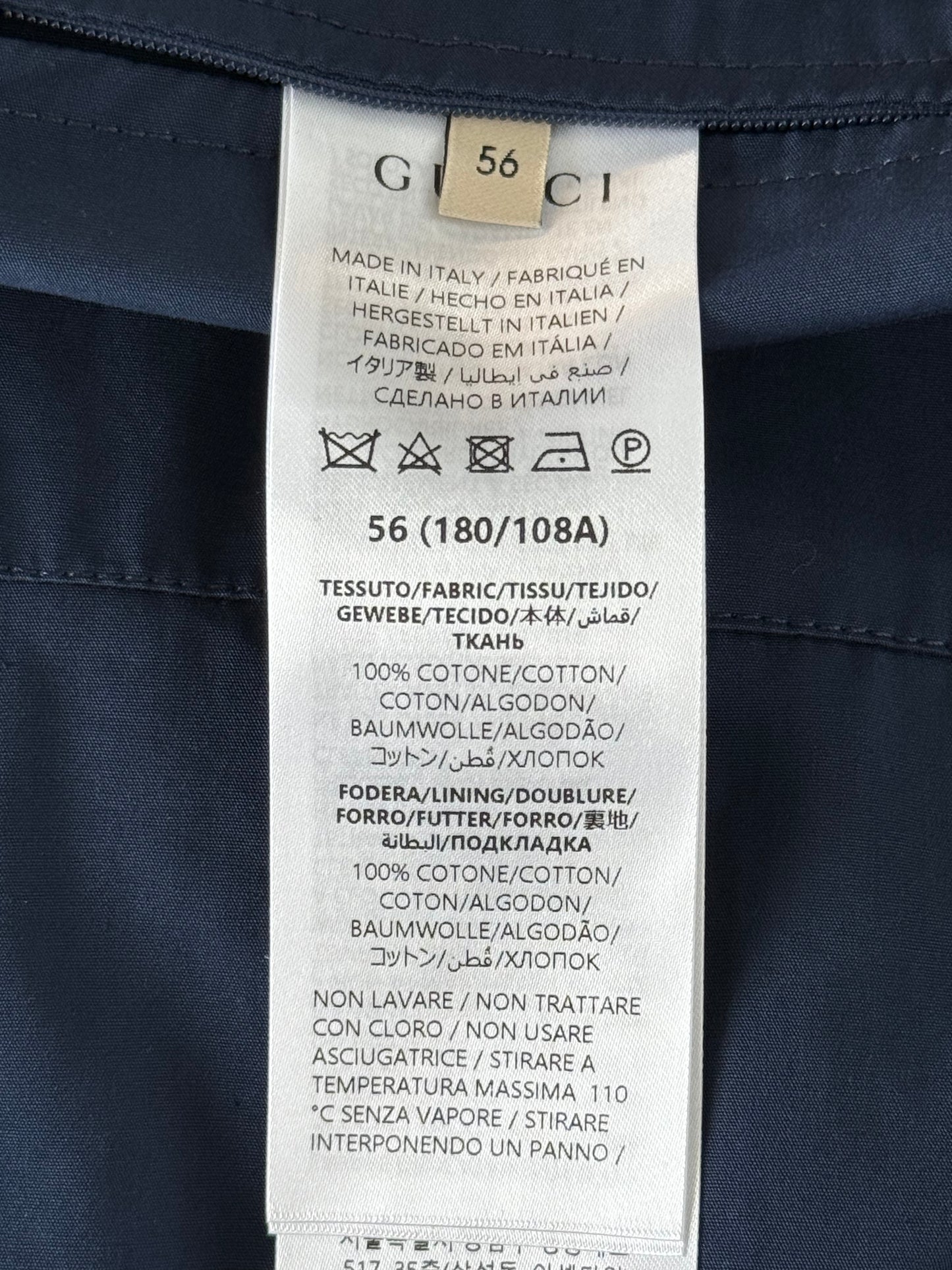 Gucci Beige & Navy GG Monogram Bomber jacket