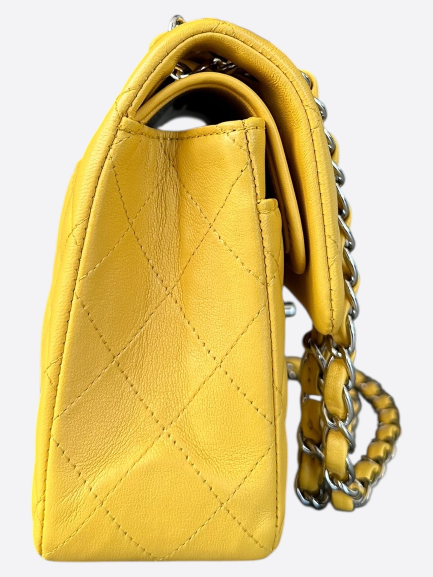 Chanel Yellow Quilted Lambskin Small Flap Bag