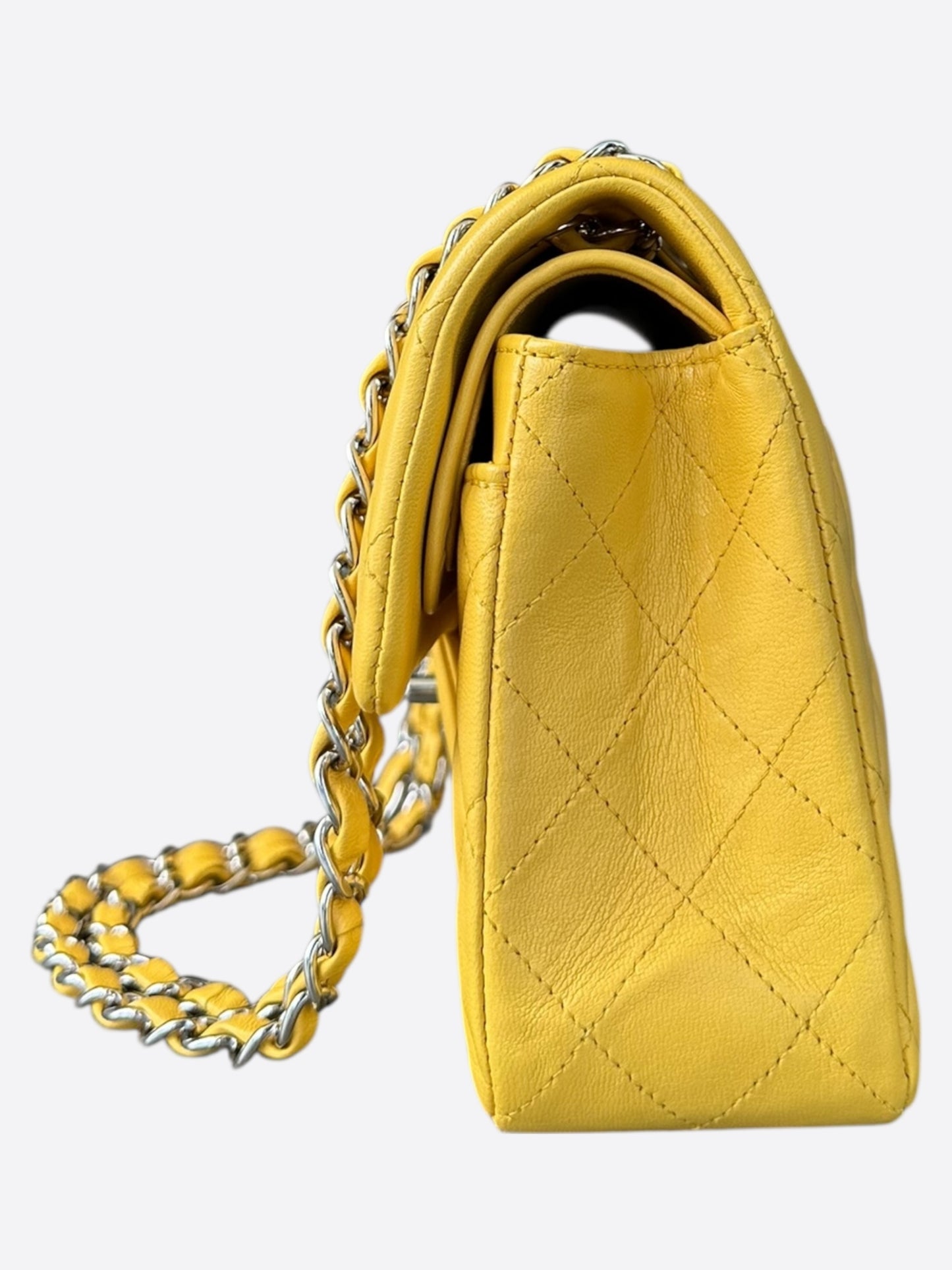 Chanel Yellow Quilted Lambskin Small Flap Bag