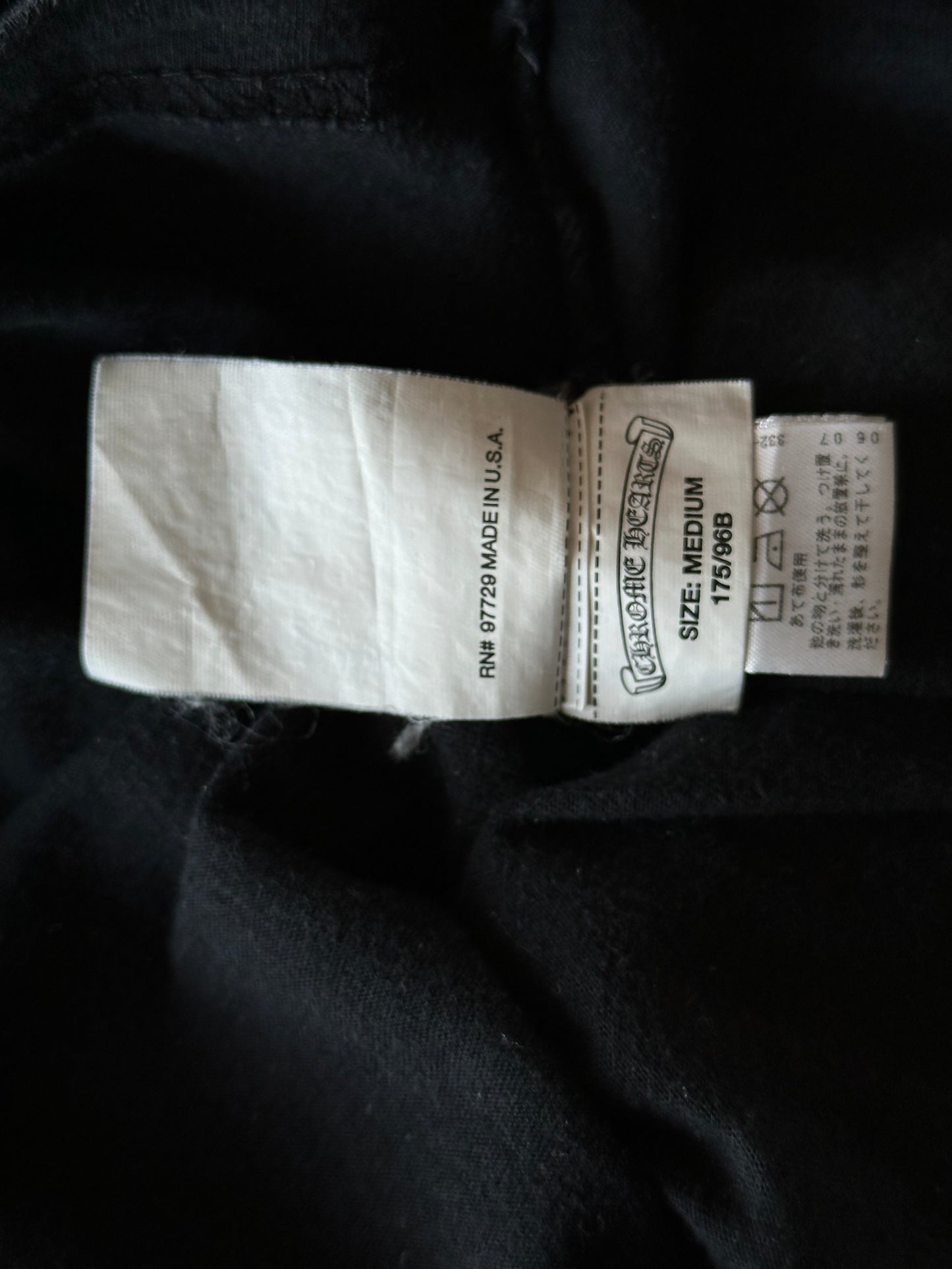 Chrome Hearts Black & White Tokyo Exclusive Scroll Logo T-Shirt