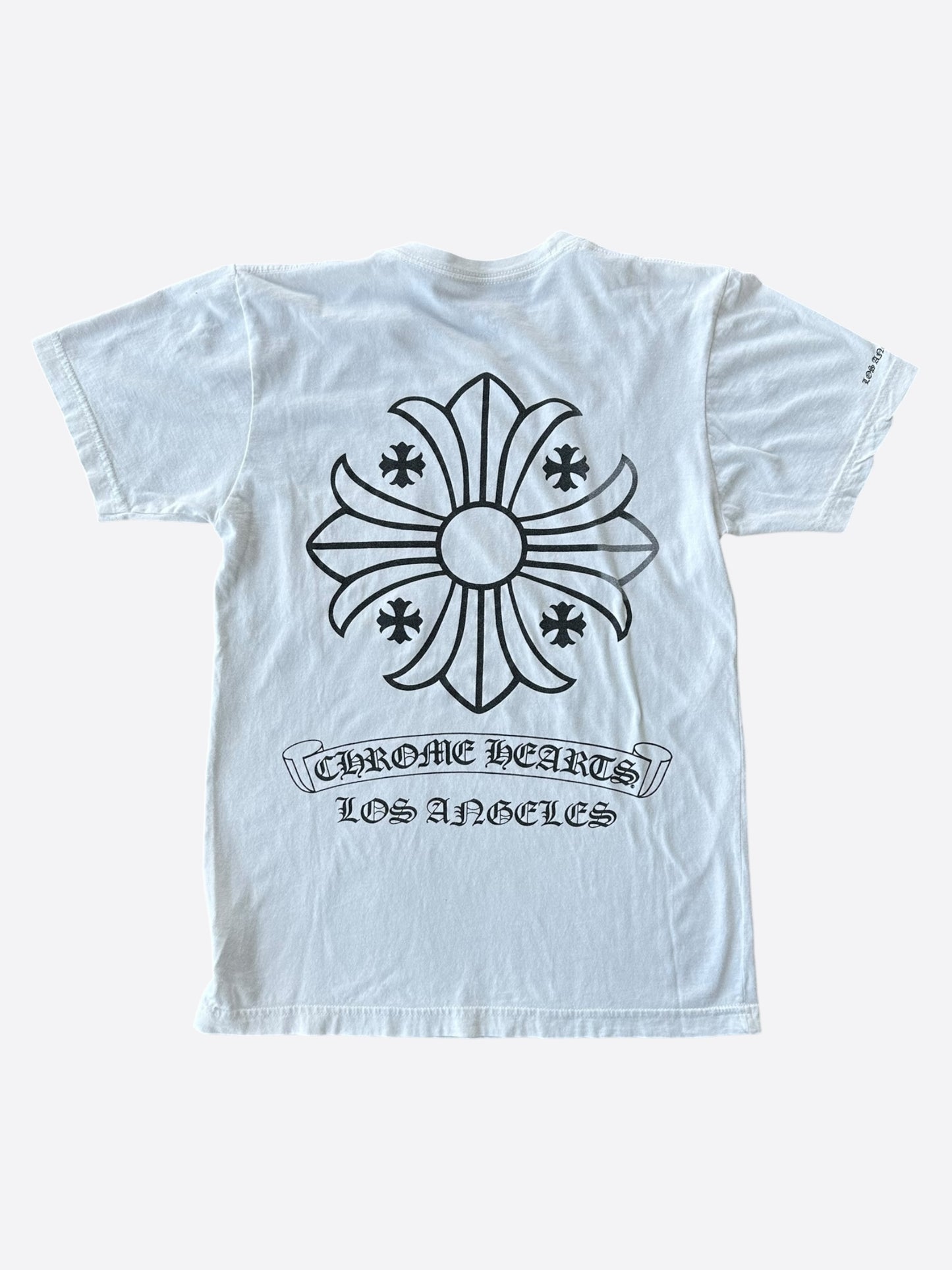 Chrome Hearts White & Black Los Angeles Exclusive Cross Logo T-Shirt