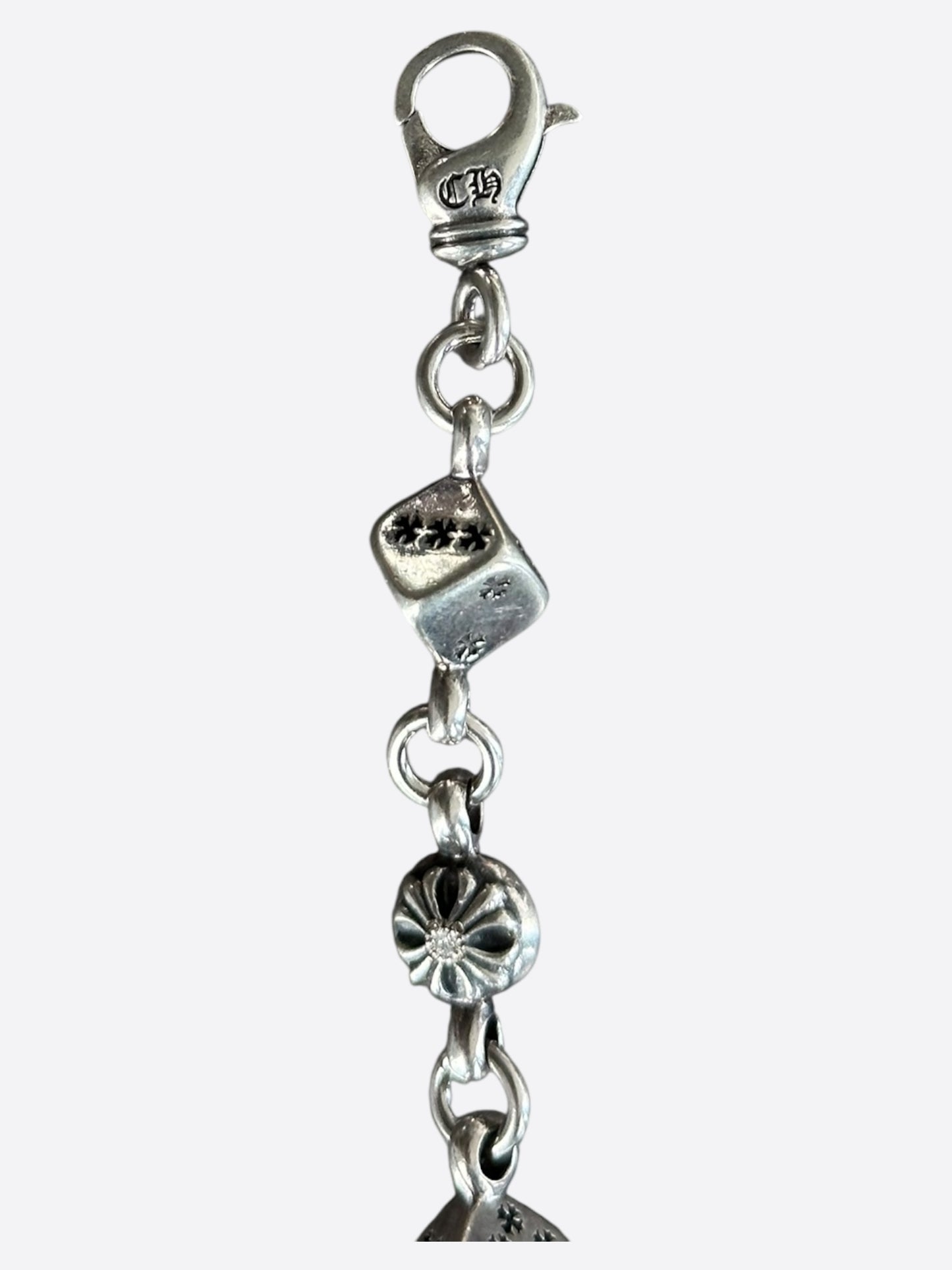 Chrome Hearts Silver & Diamond Dice Bracelet
