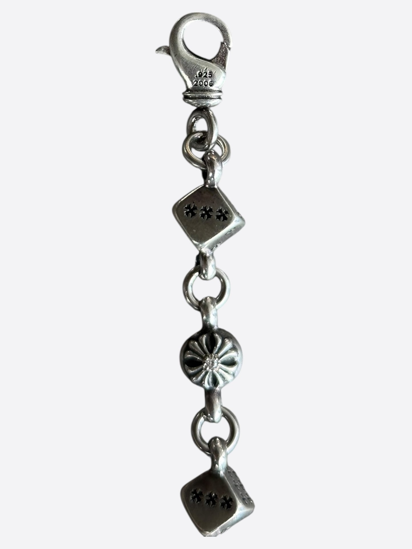 Chrome Hearts Silver & Diamond Dice Bracelet