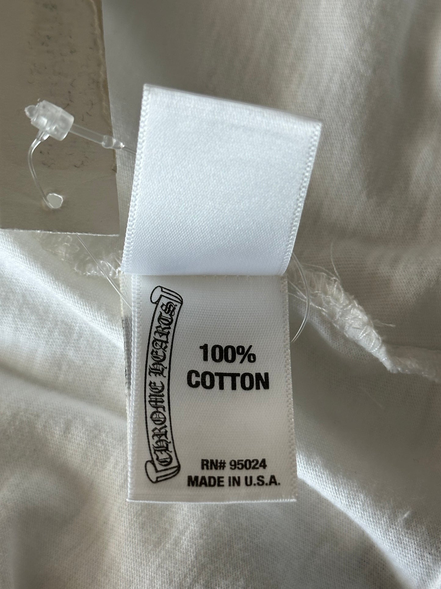 Chrome Hearts White Leather Patch T-Shirt
