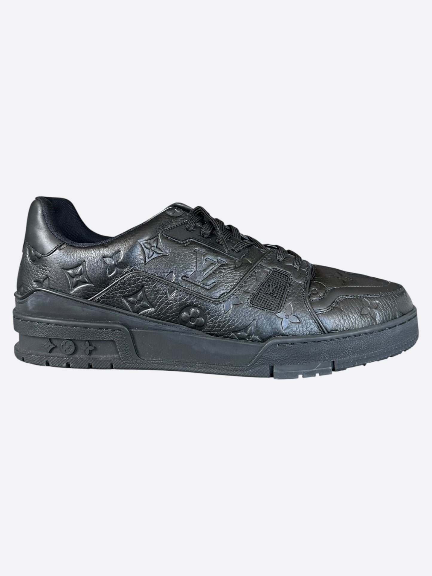 Louis Vuitton Black Monogram Embossed Trainers
