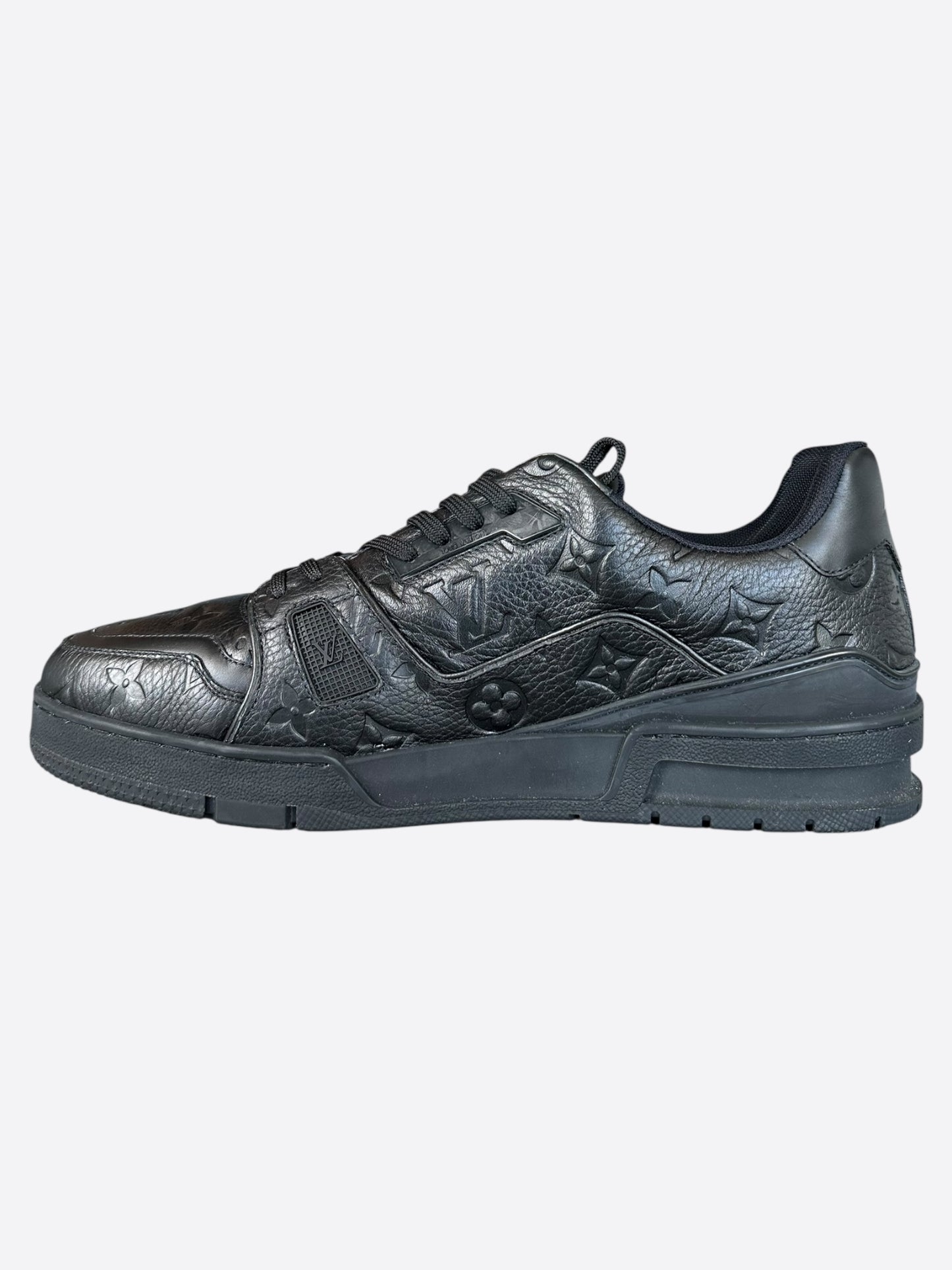 Louis Vuitton Black Monogram Embossed Trainers