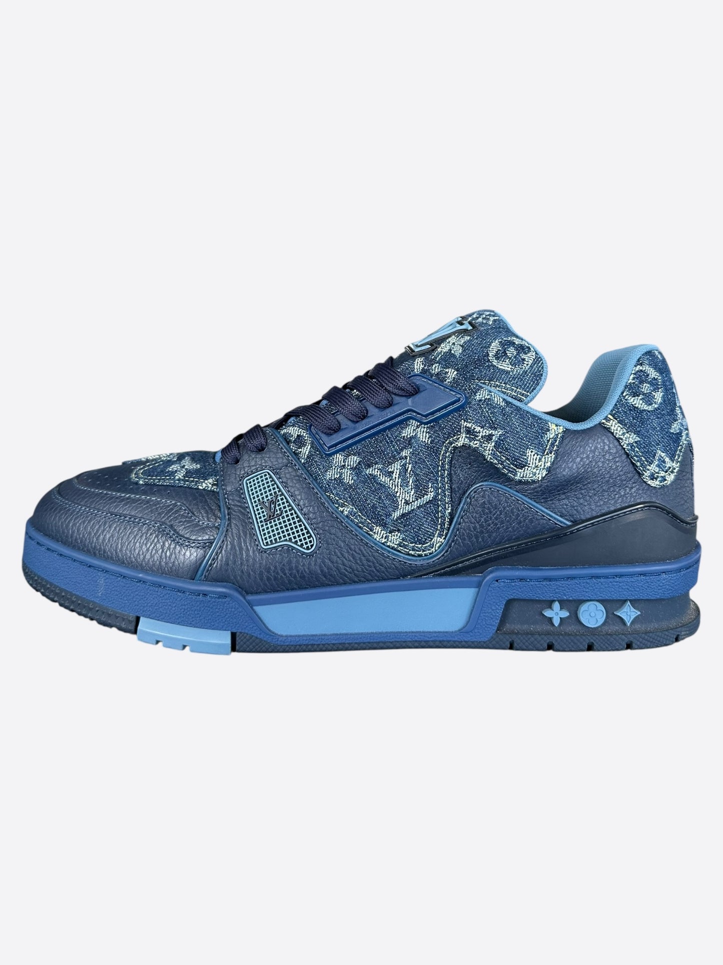 Louis Vuitton Nigo Blue Denim Monogram Trainers