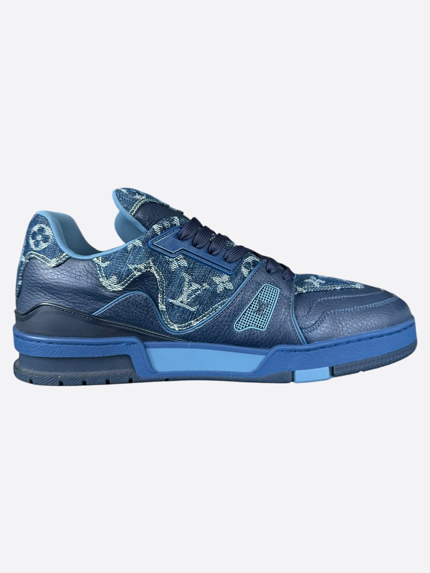Louis Vuitton Nigo Blue Denim Monogram Trainers