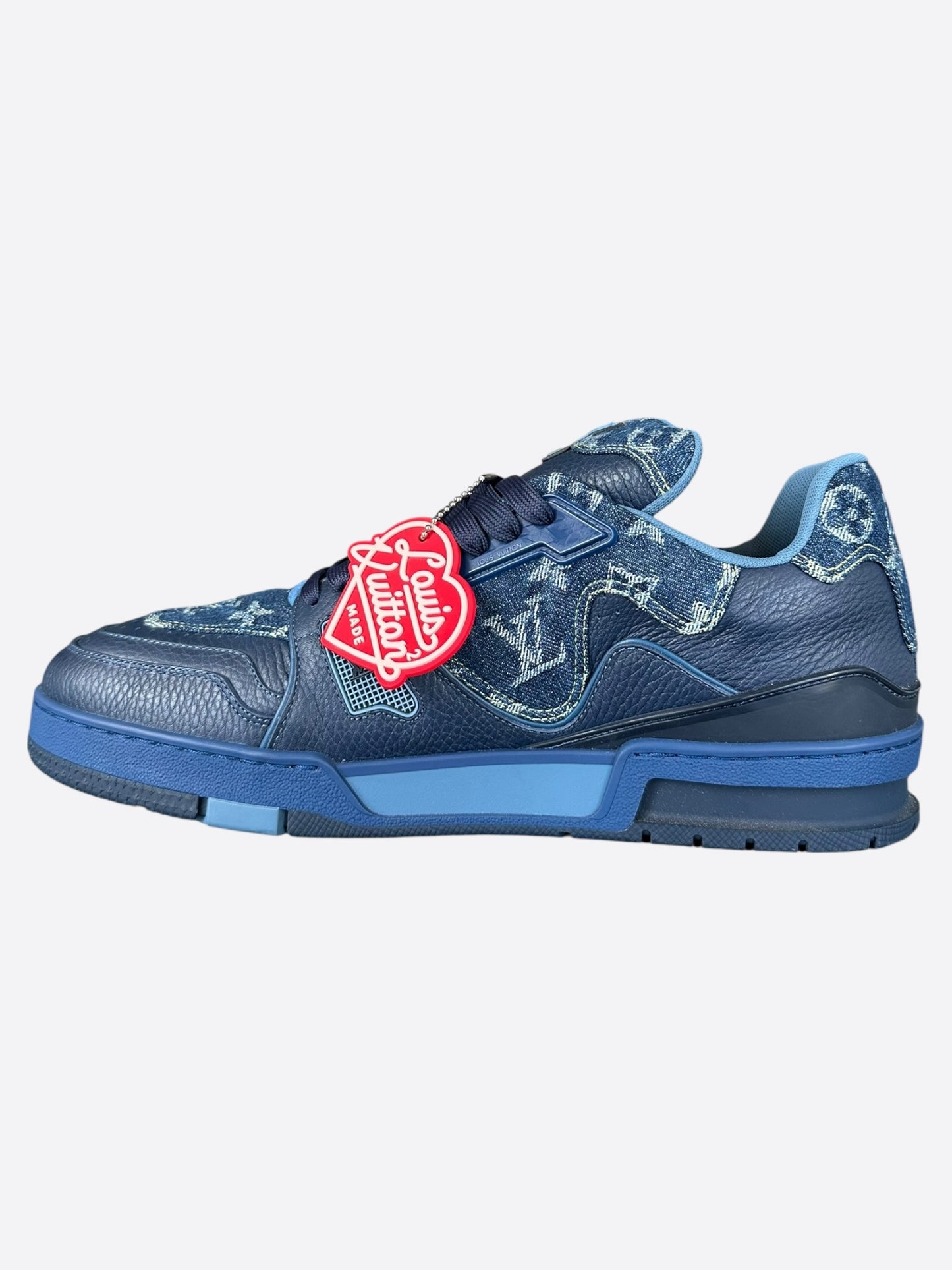 Louis Vuitton Nigo Blue Denim Monogram Trainers