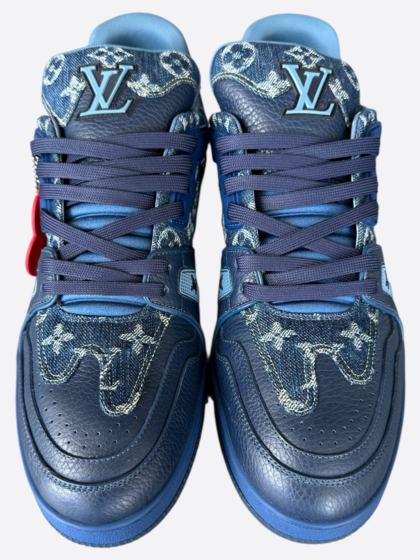 Louis Vuitton Nigo Blue Denim Monogram Trainers