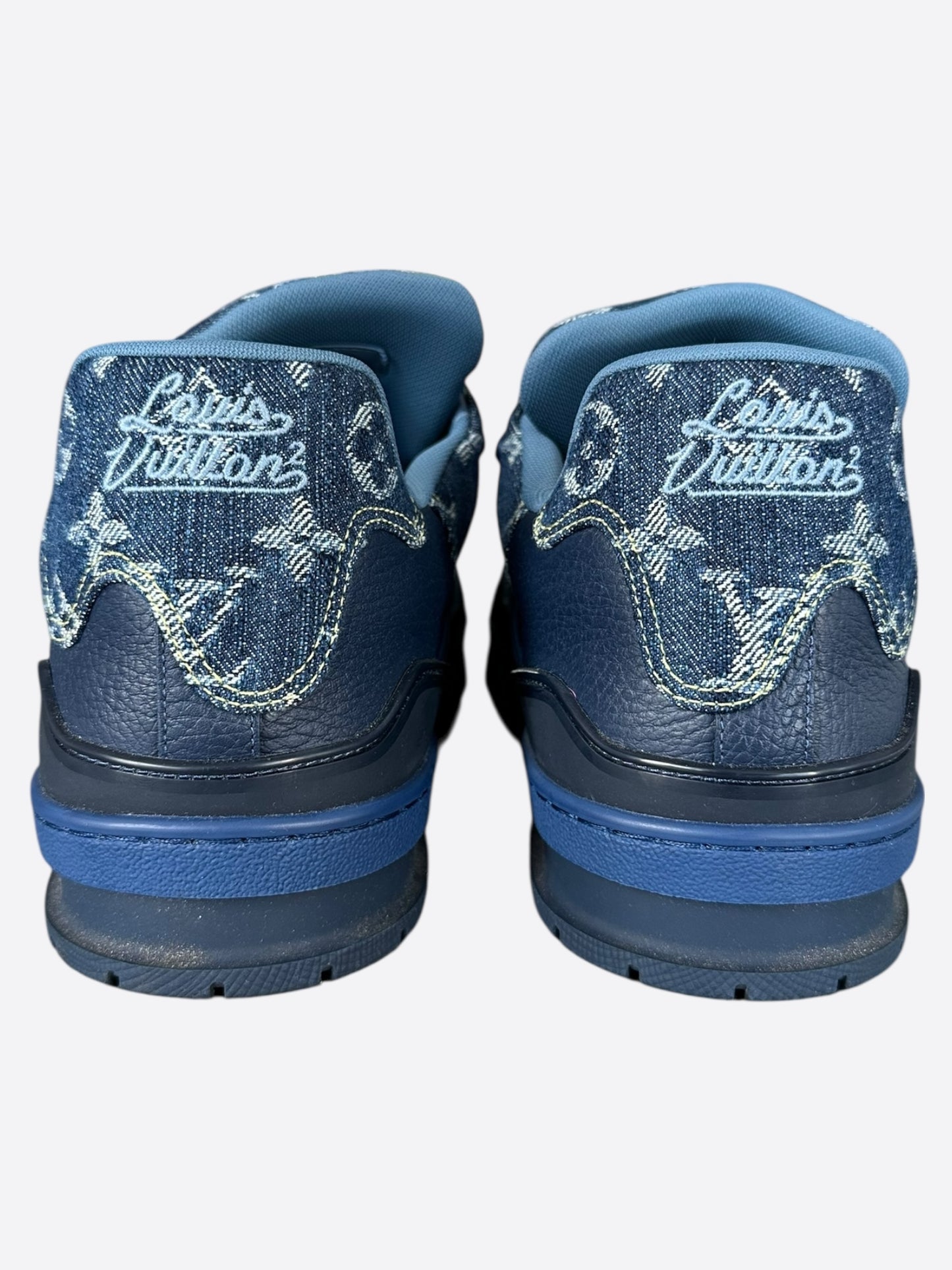 Louis Vuitton Nigo Blue Denim Monogram Trainers