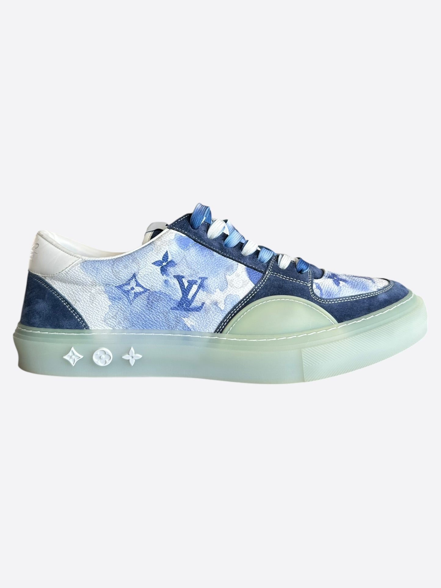 Louis Vuitton Blue Watercolor Monogram Ollie Sneakers