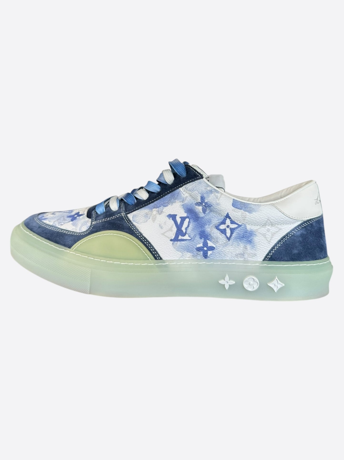 Louis Vuitton Blue Watercolor Monogram Ollie Sneakers