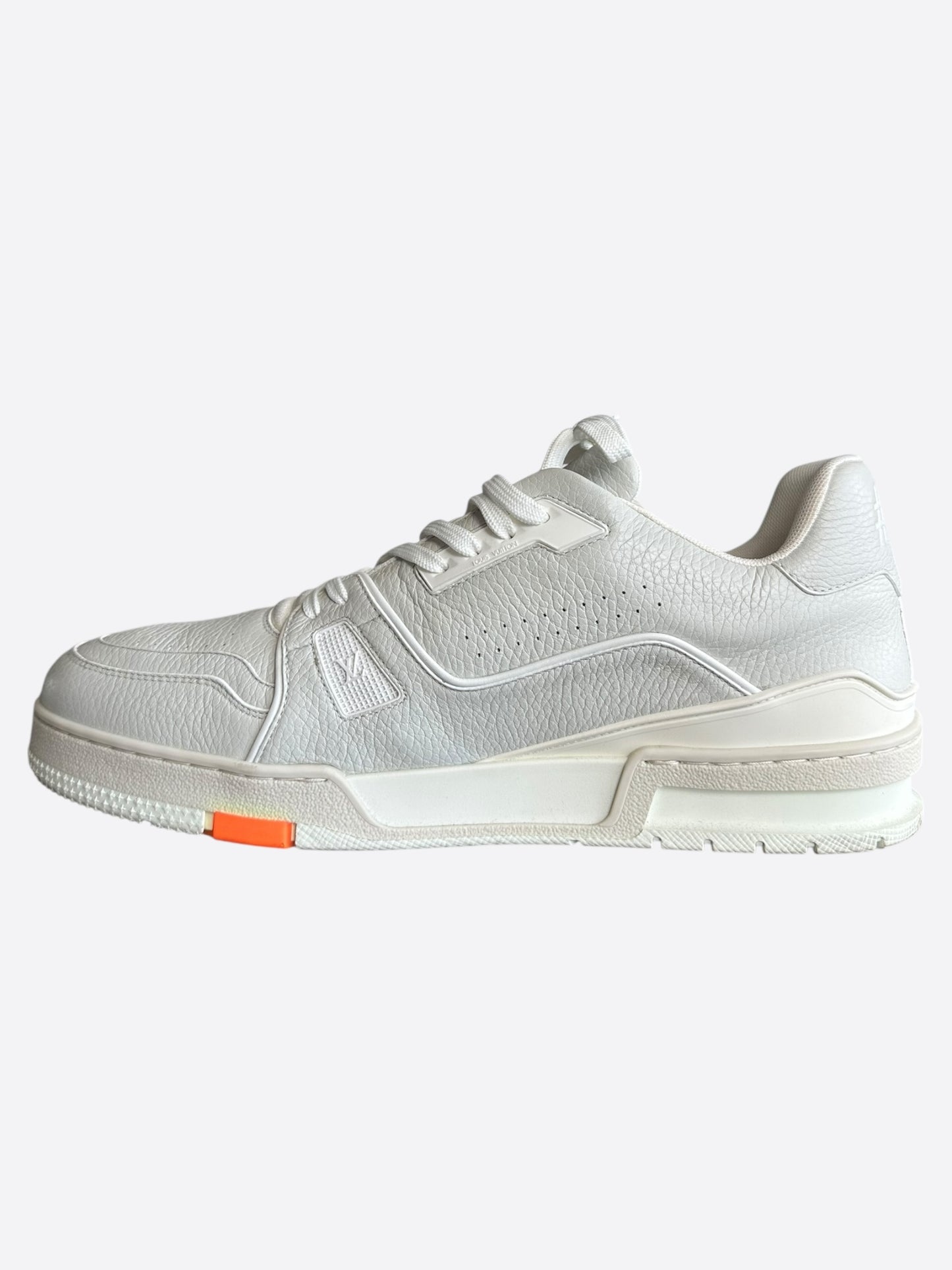 Louis Vuitton Grey & White Leather Trainers