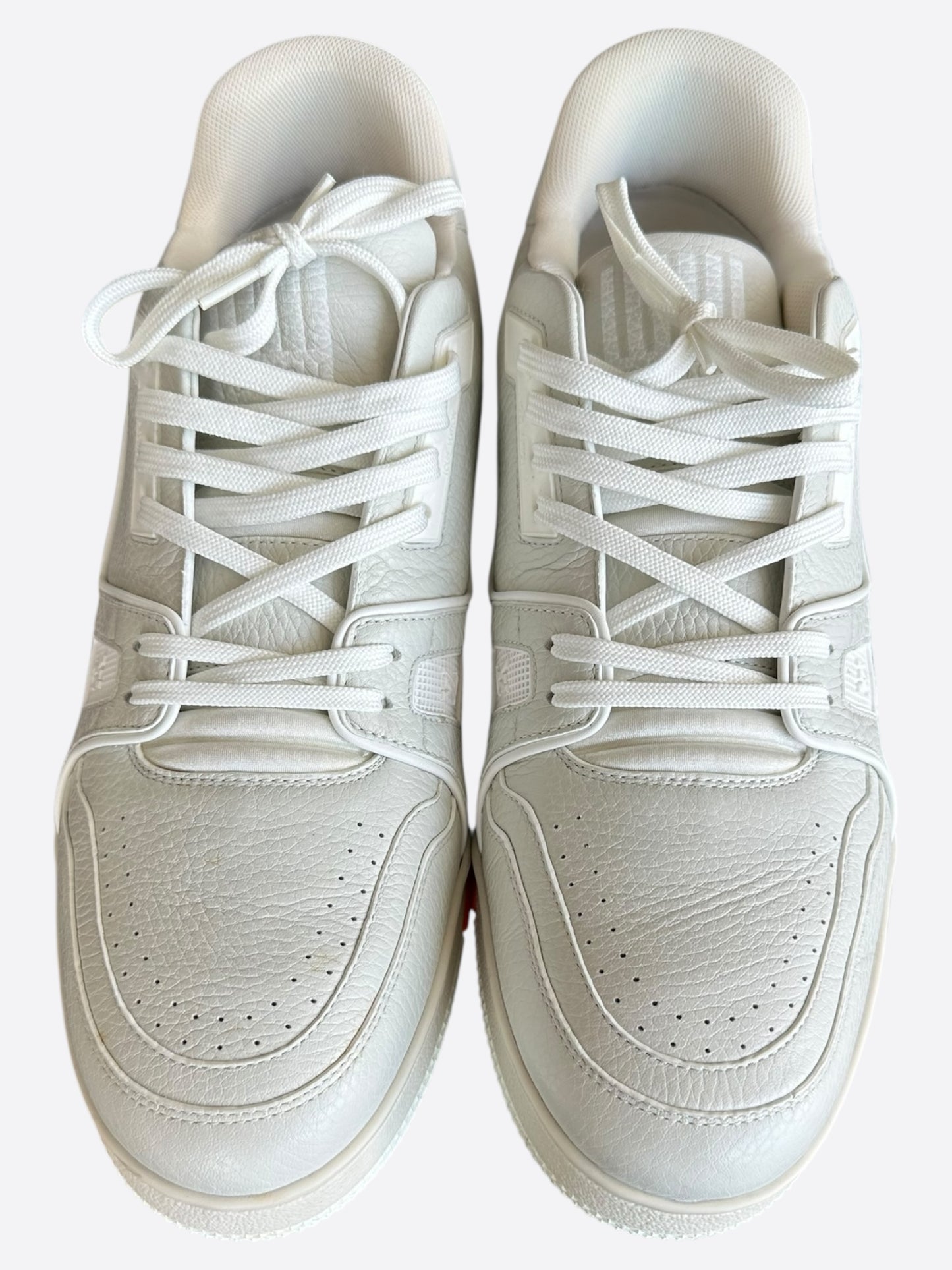Louis Vuitton Grey & White Leather Trainers